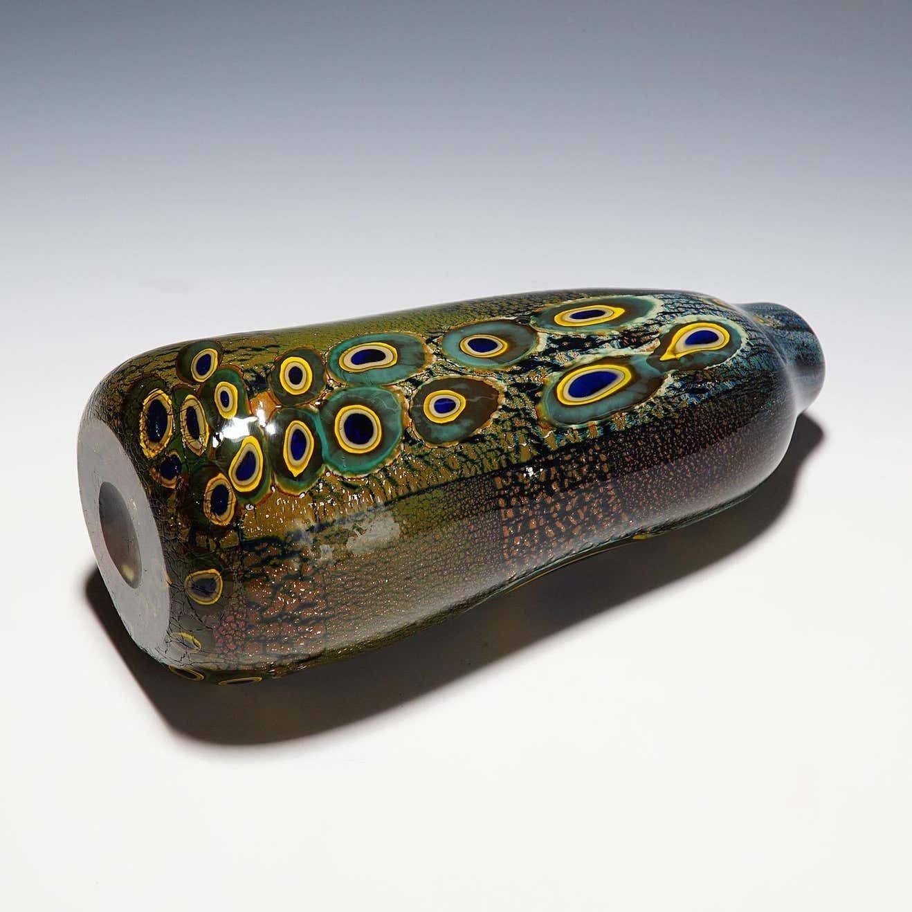 photo furniture Large Art Glass Vase 'Yokohama' By Aldo Nason Murano