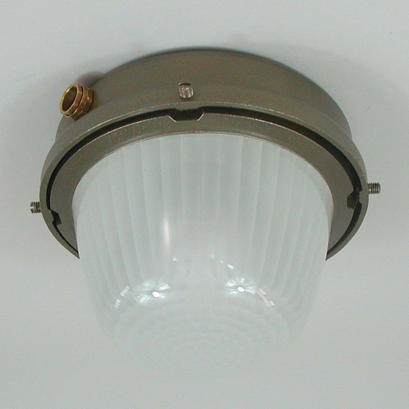 Maritime Holophane Sconces Wall Lights By Holophane, France 1950s, Set Of Two photo for sale