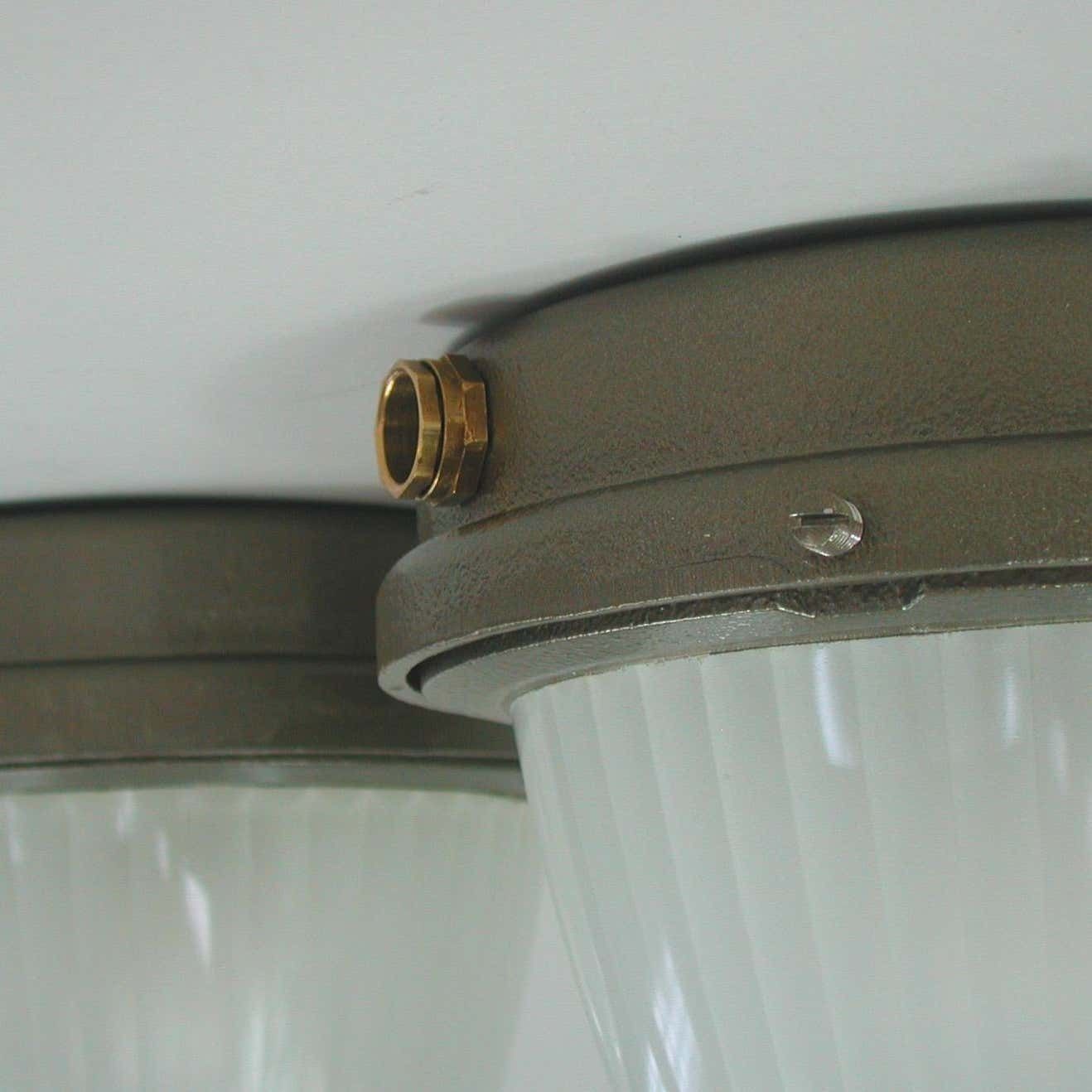 Maritime Holophane Sconces Wall Lights By Holophane, France 1950s, Set Of Two photo vintage