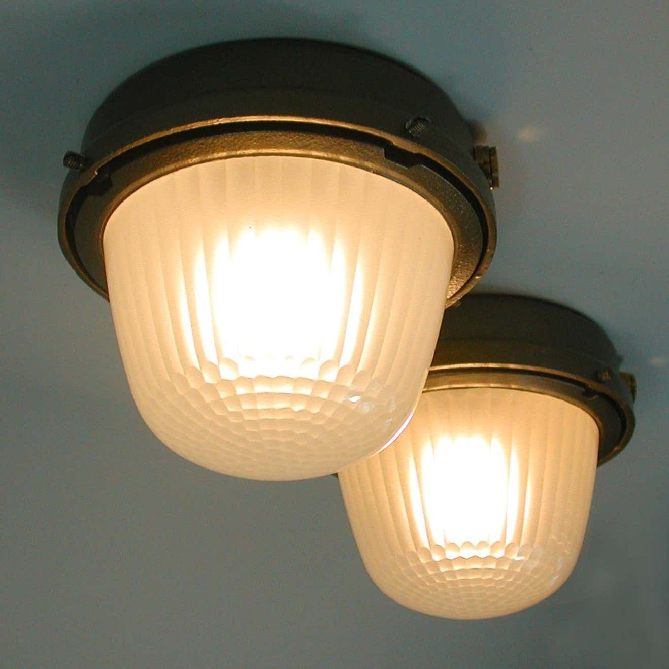 Lighting Maritime Holophane Sconces Wall Lights By Holophane, France 1950s, Set Of Two photo