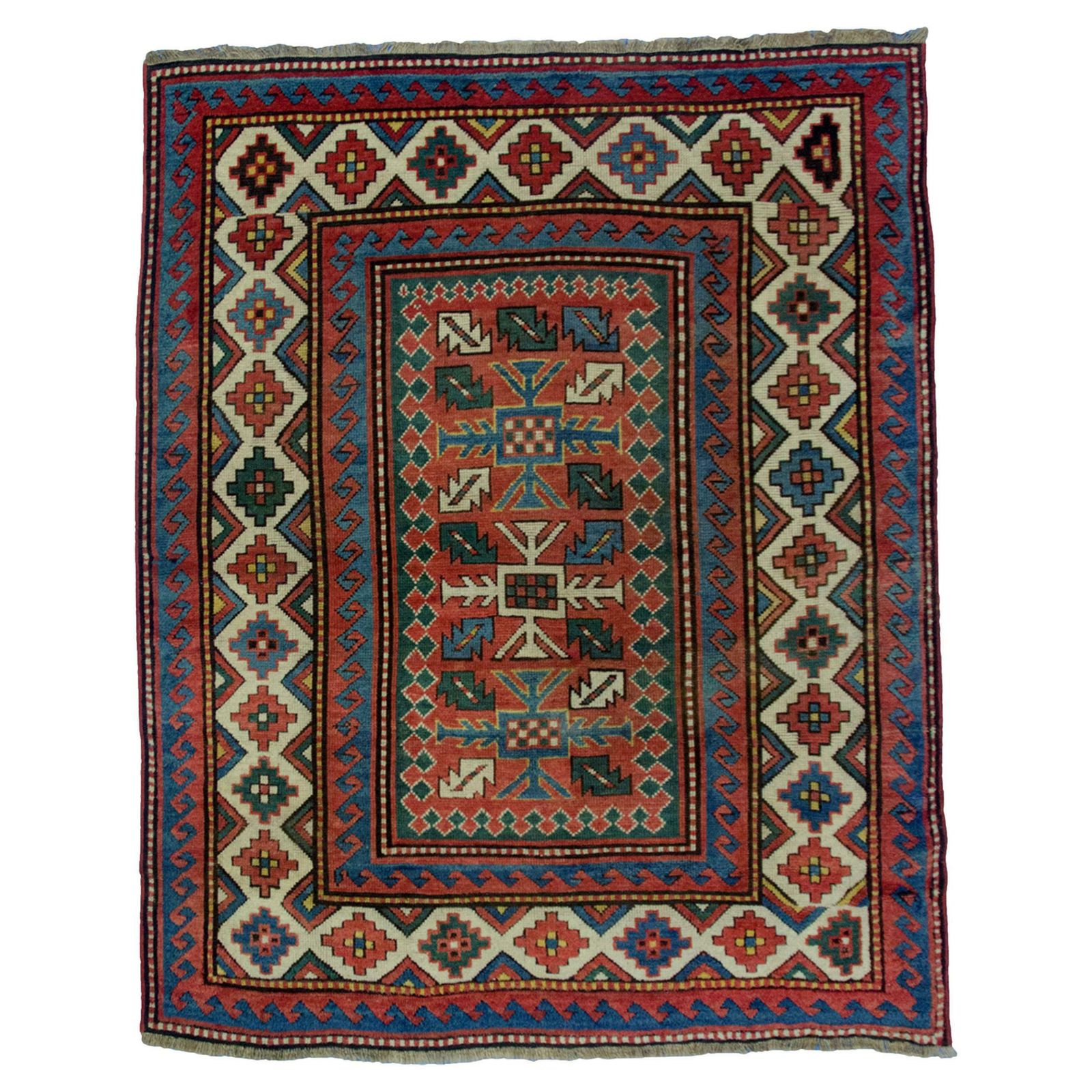 Antique Kazak Rug, South Caucasus, Late 19th Century