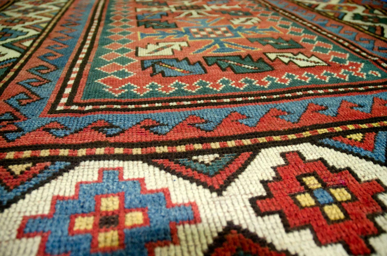 Antique Kazak Rug, South Caucasus, Late 19th Century photo Textiles