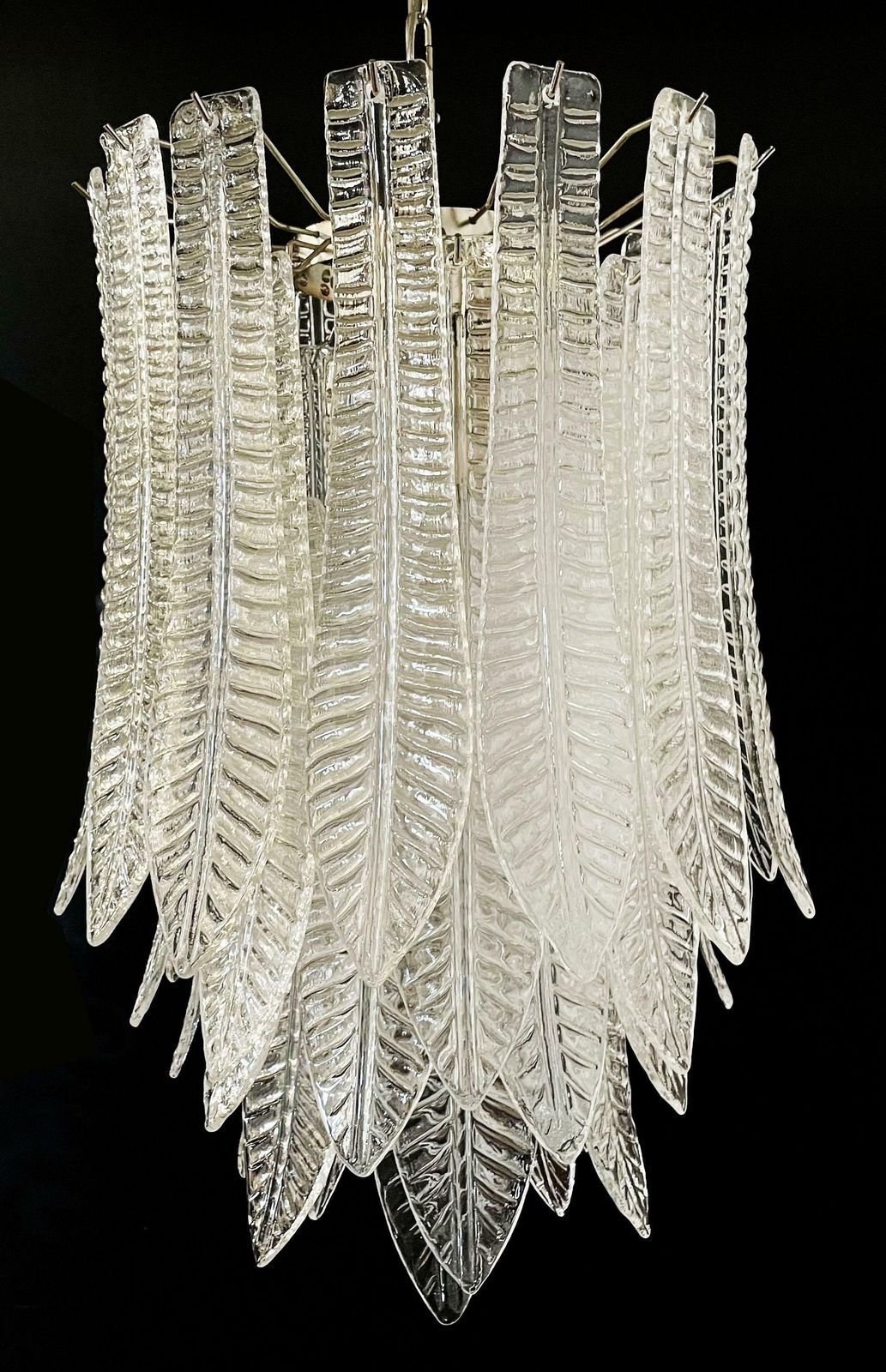 Amazing And Huge Italian Murano Felci Glass Chandeliers, 41 Glasses photo for sale