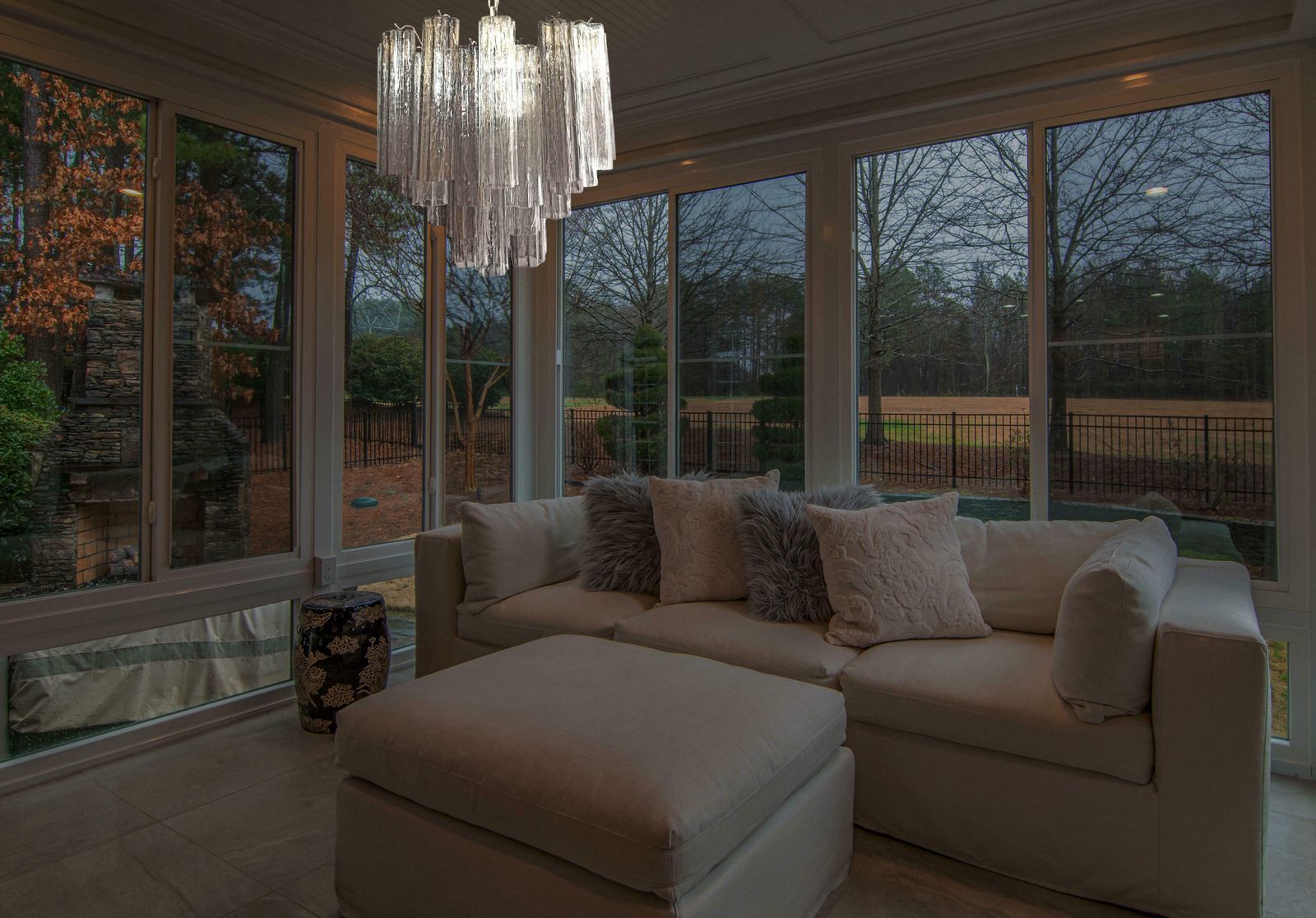 photo for sale Stylish Murano Glass Tube Chandelier   36 Smoked Glass Tube