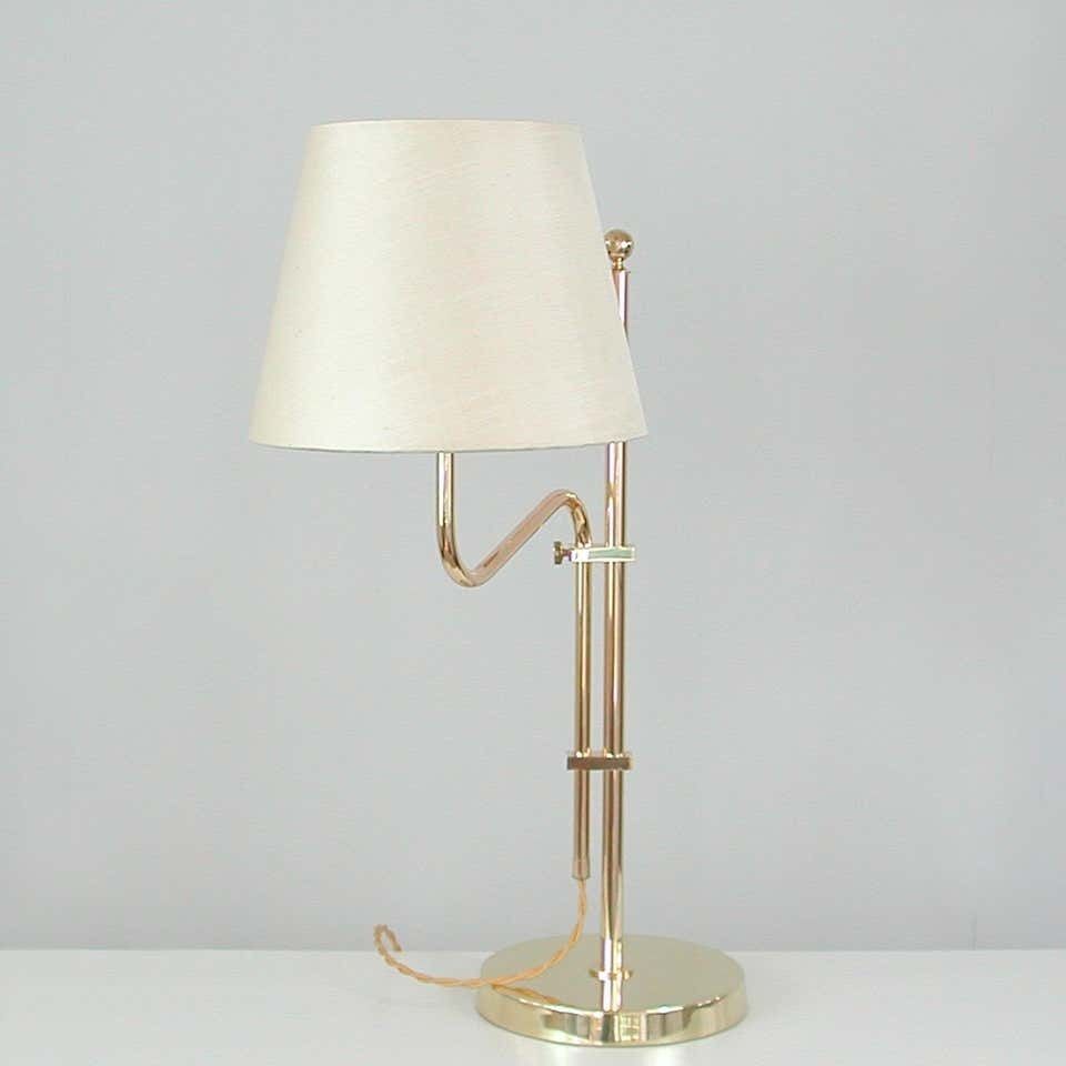Adjustable Brass Table Lamp By Bergboms, Sweden, 1950s photo Lighting