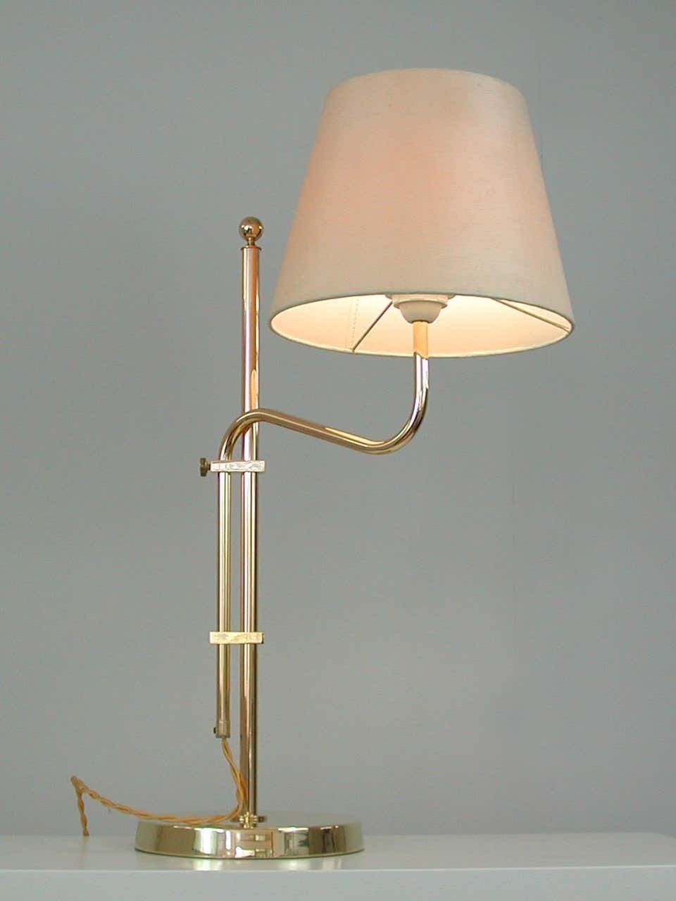photo furniture Adjustable Brass Table Lamp By Bergboms, Sweden, 1950s