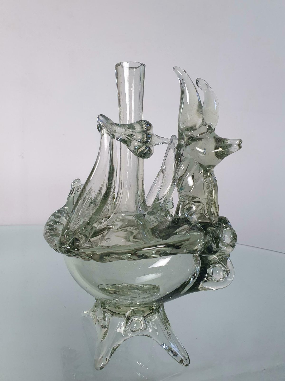 1940's Murano Animal Glass Vase Italy photo Home Decor