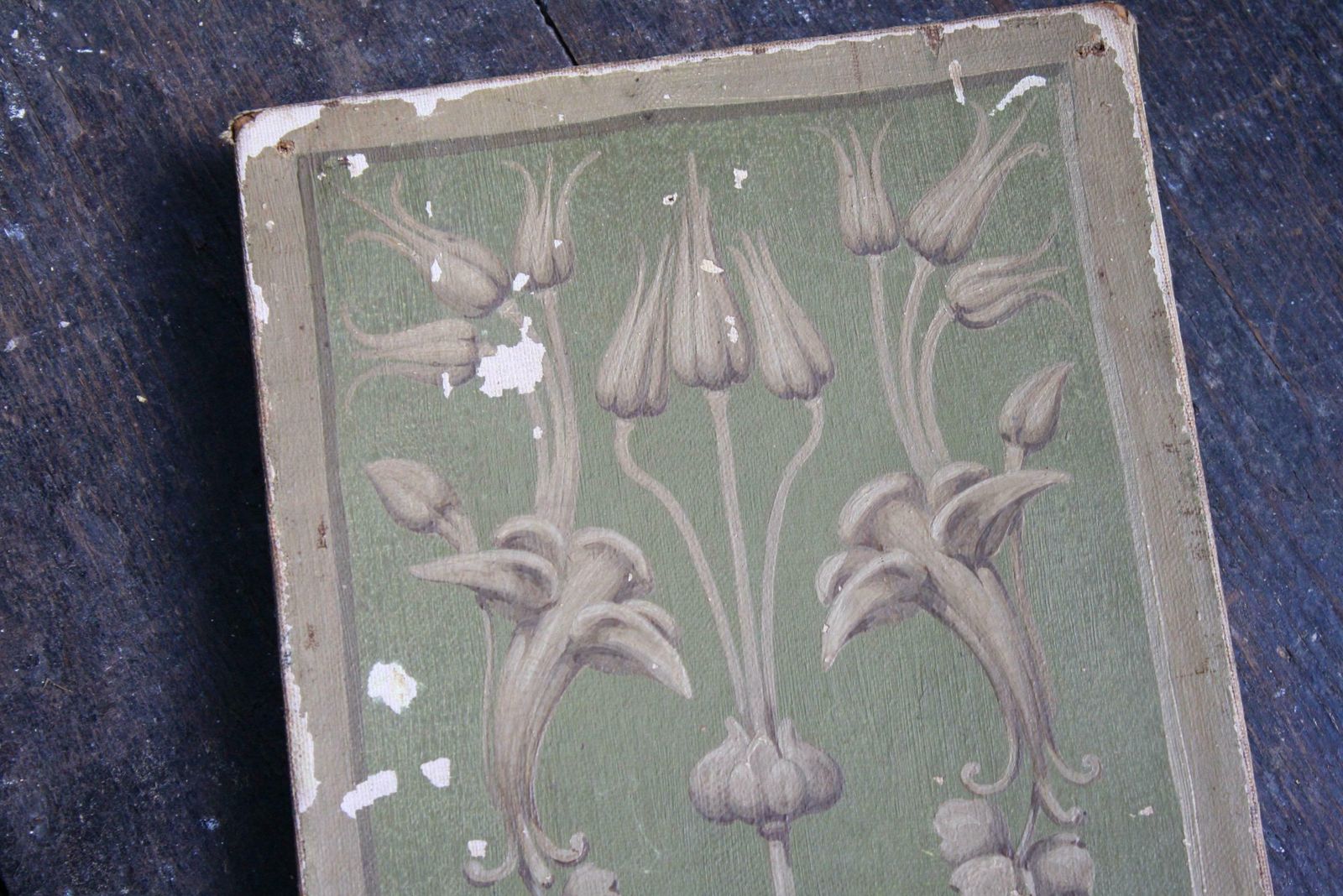 Early 20th C Painted Frieze, Manner Of Albert Hayes, South Ken System London photo vintage