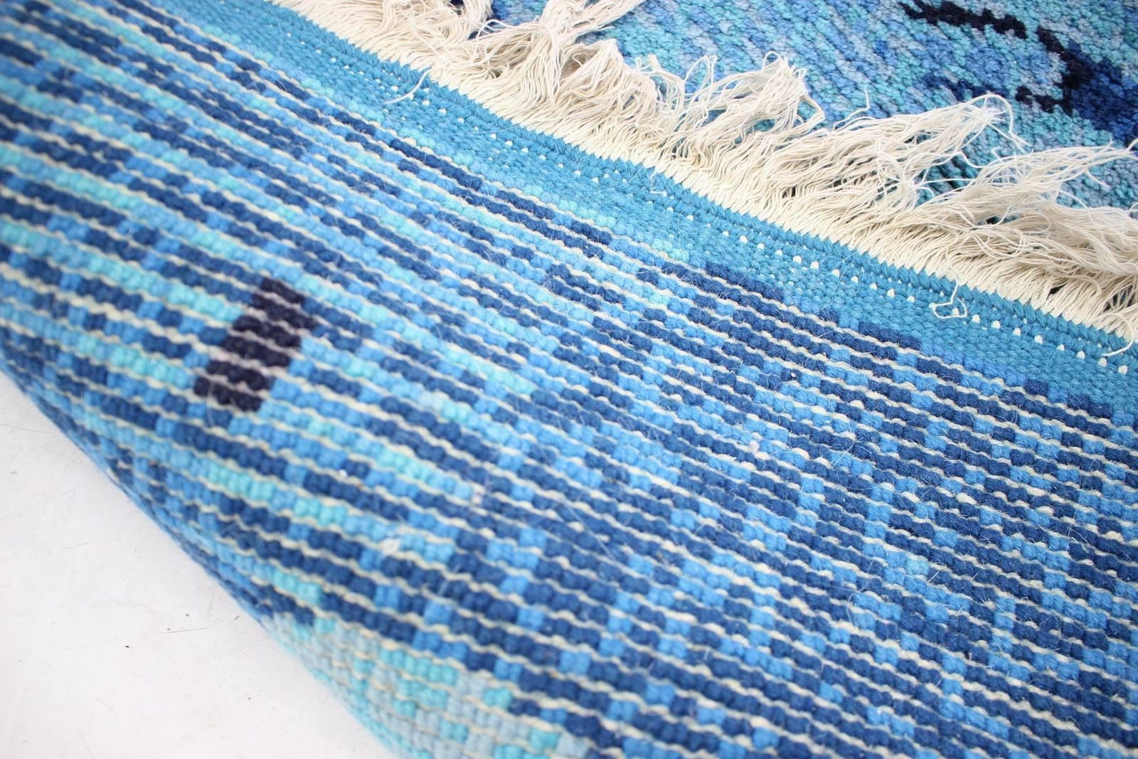 Beautiful Hand Made Art Abstract Design Wool Carpet In Style Of Kybal, 1960s photo vinterior