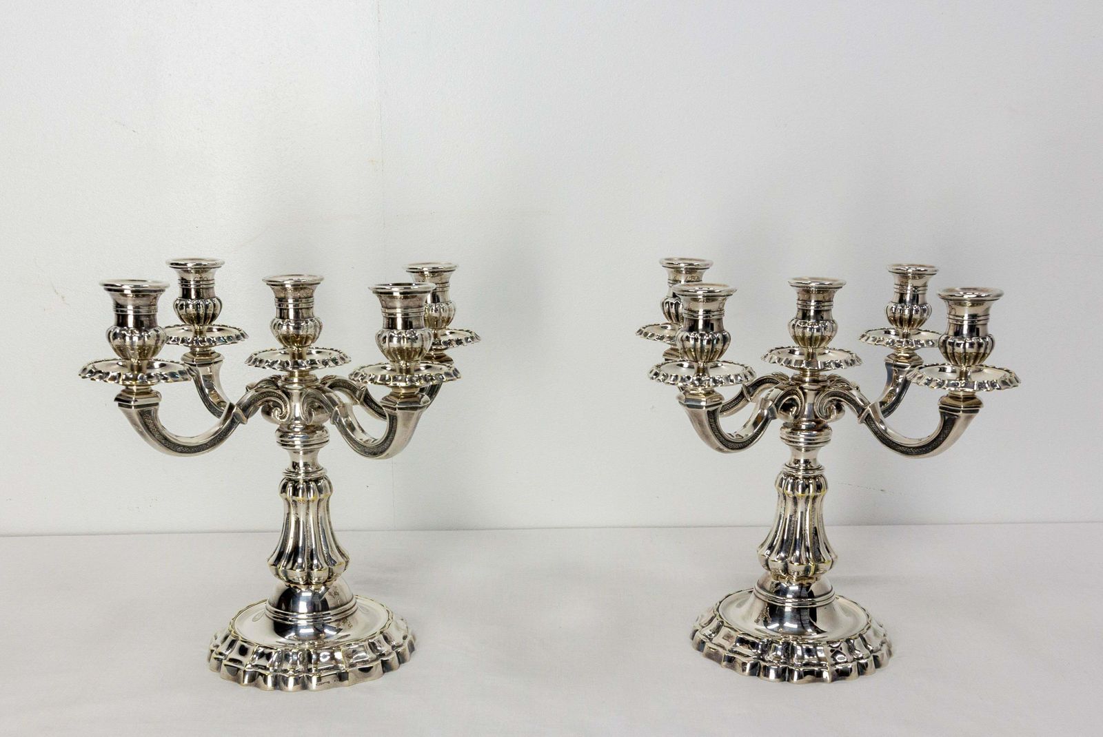 Pair Of Bronze Candleholders Louis XV Style, French, Late 19th Century photo 1156.0