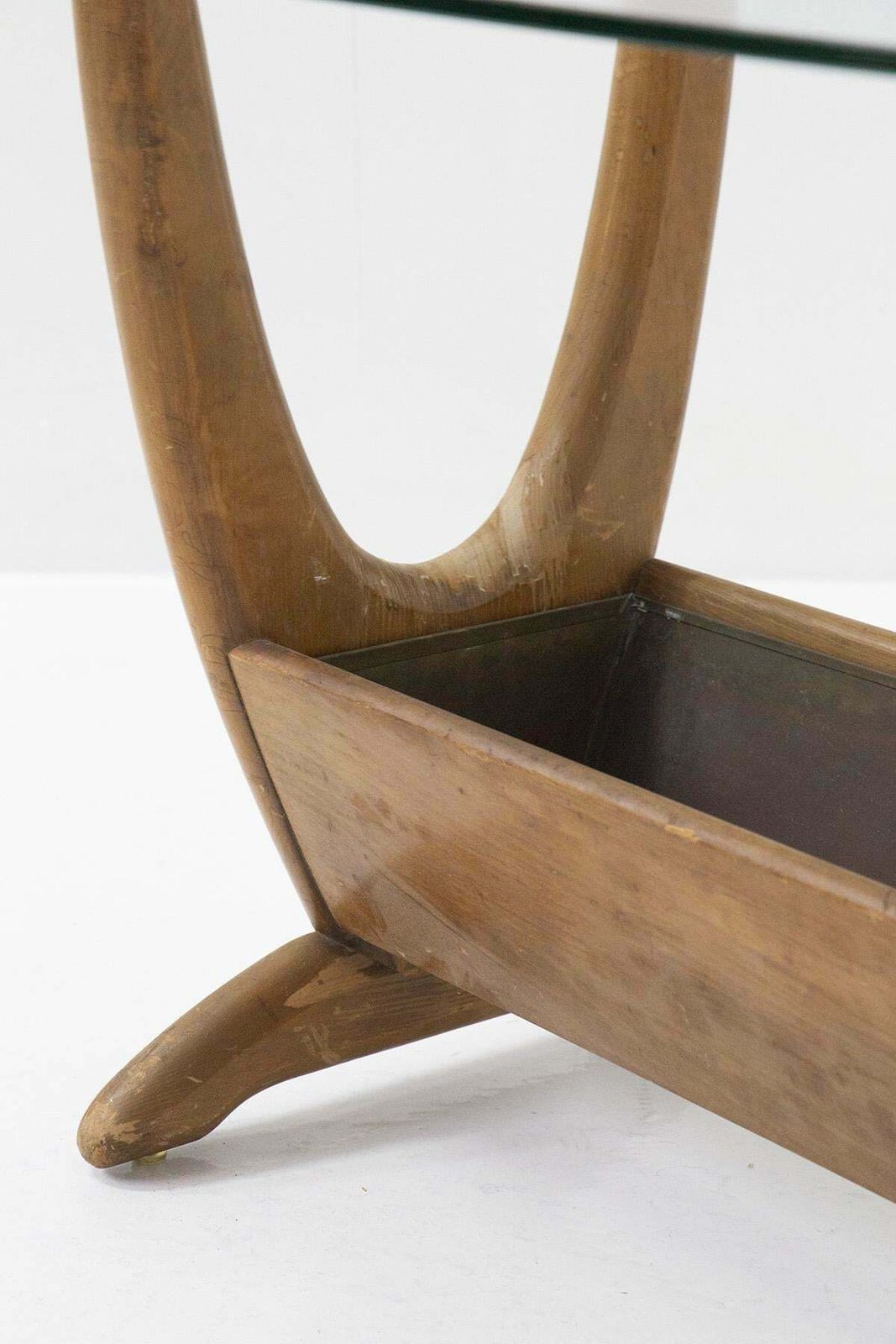 Adrian Pearsall Wood And Glass Coffee Table photo for sale