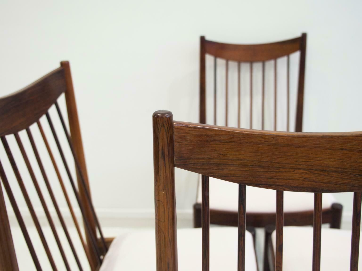 Set Of Six Arne Vodder Model 422 Wooden Dining Chairs With Fabric Upholstery photo buy
