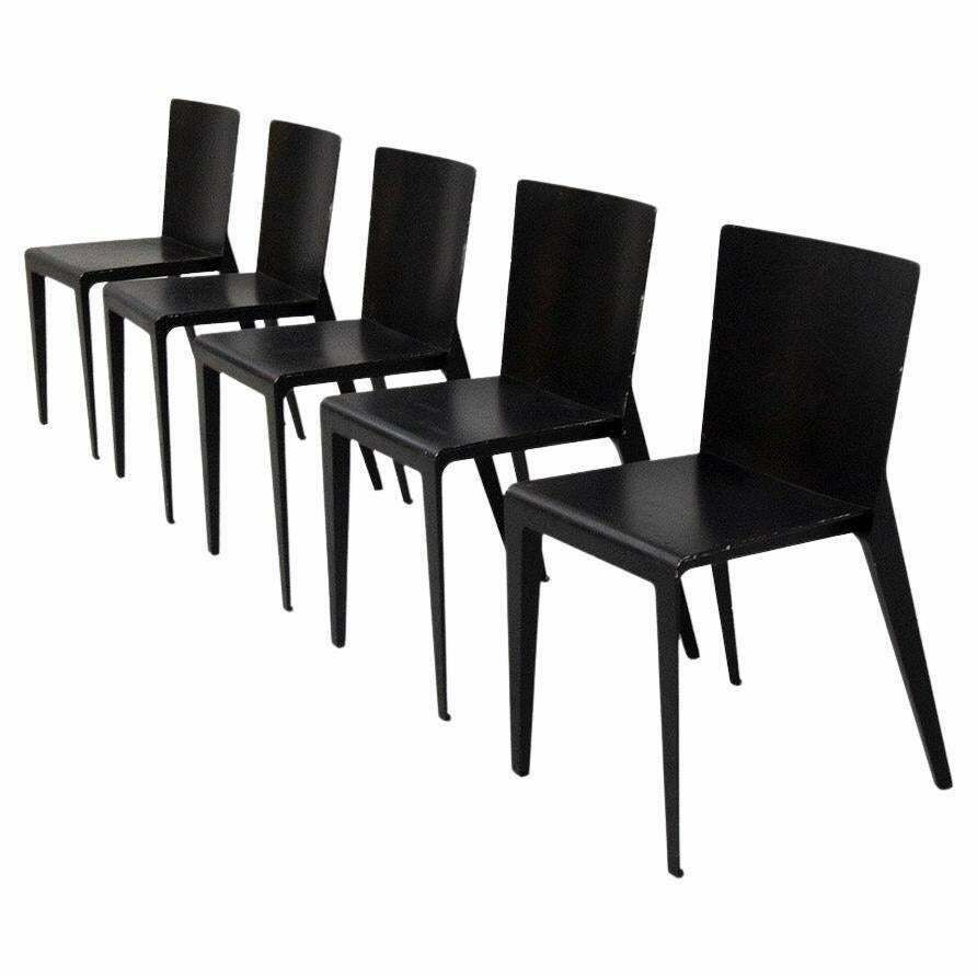 Molteni Chairs Set Of Five Model Alfa By Hannes Wettstein