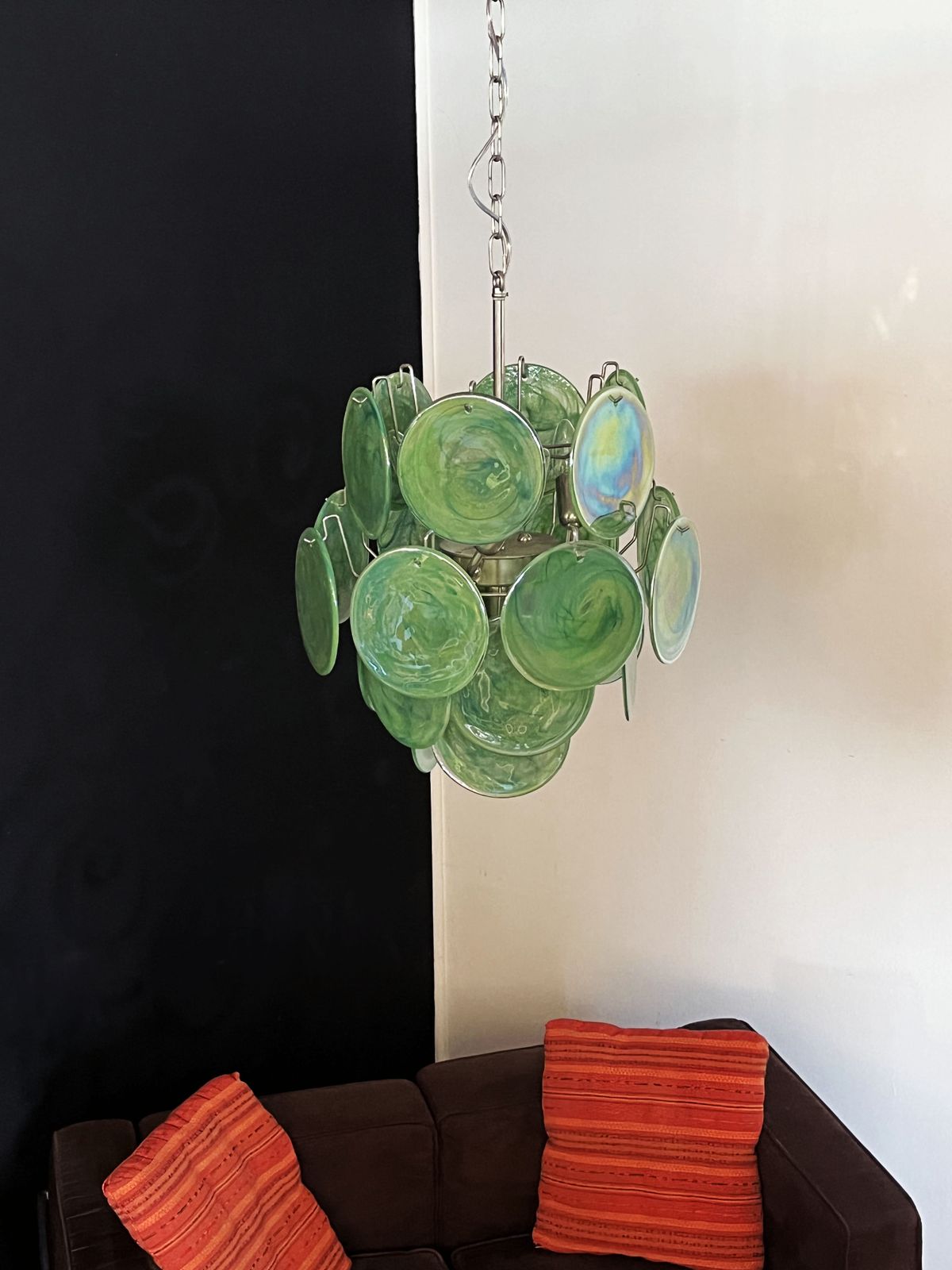 photo buy Vintage Italian Murano Chandelier   24 Green Disks