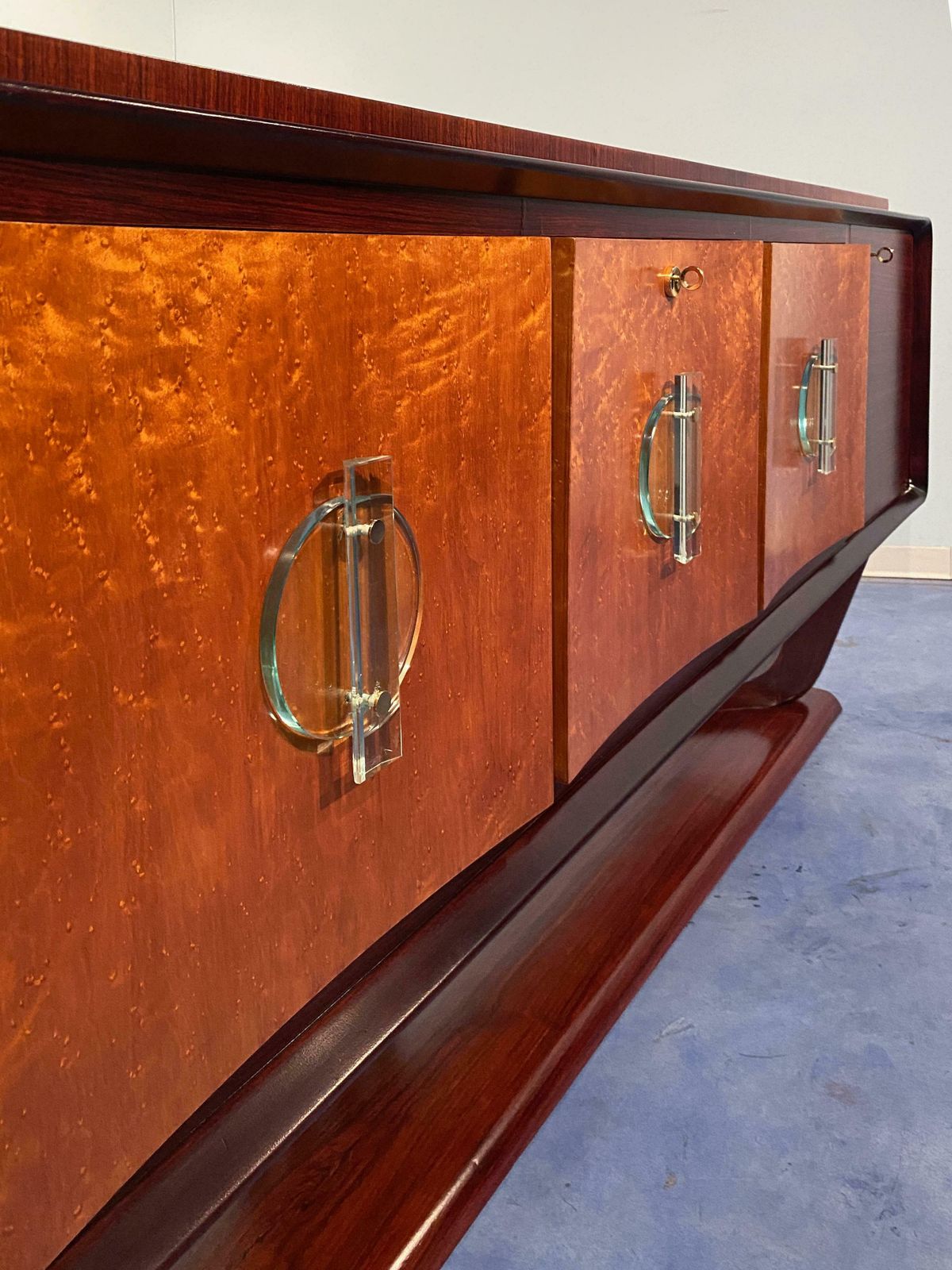 photo buy Italian Art Deco Sideboard With Bar Cabinet Attributed To Osvaldo Borsani, 1940s