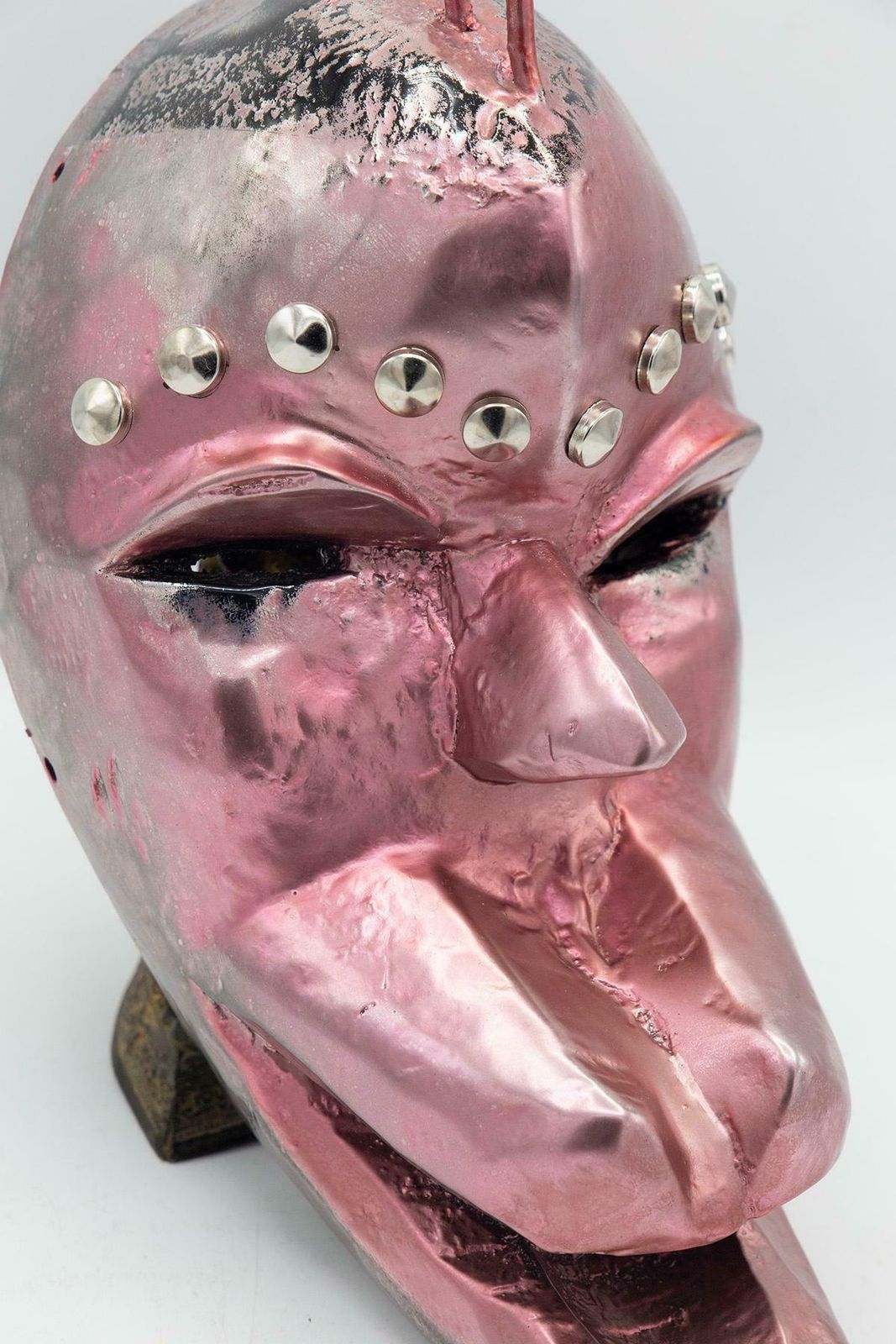 African Futurist Pink Mask Created By Bomber Bax photo Art