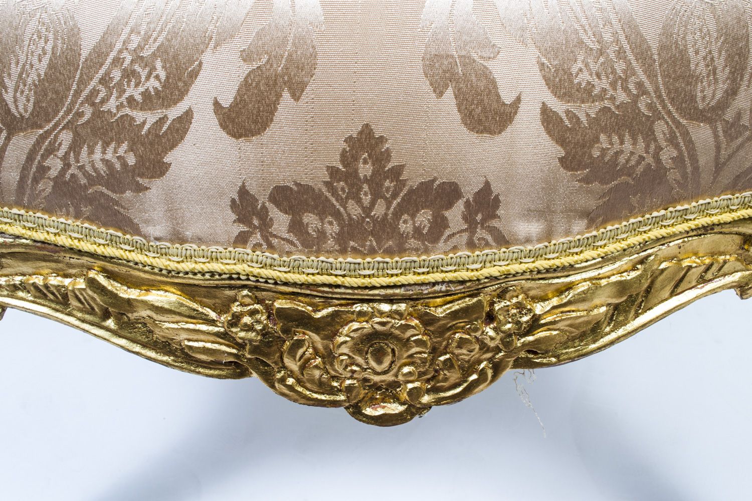 photo furniture Vintage  Pair Louis XV Revival French Gilded Armchairs 20th C