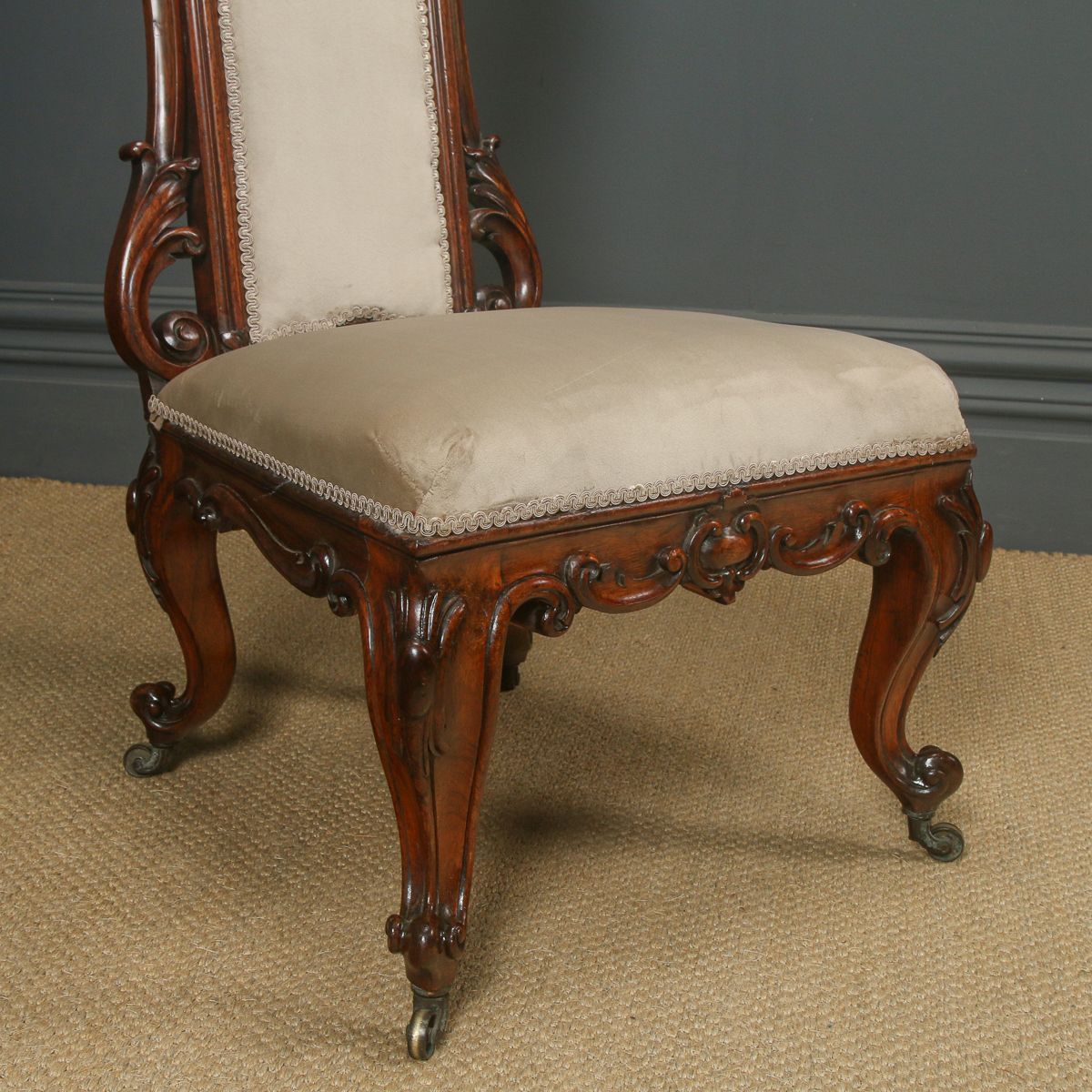 1100.0 English Victorian Rosewood Prie Dieu Prayer Nursing Chair (Circa 1860) photo