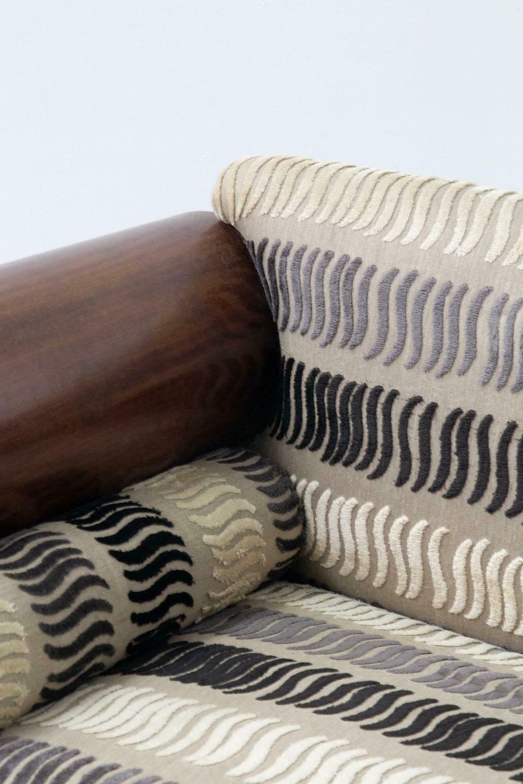 Antique Biedermeier Sofa Made Of Velvet Fabric And Carved Wood photo buy