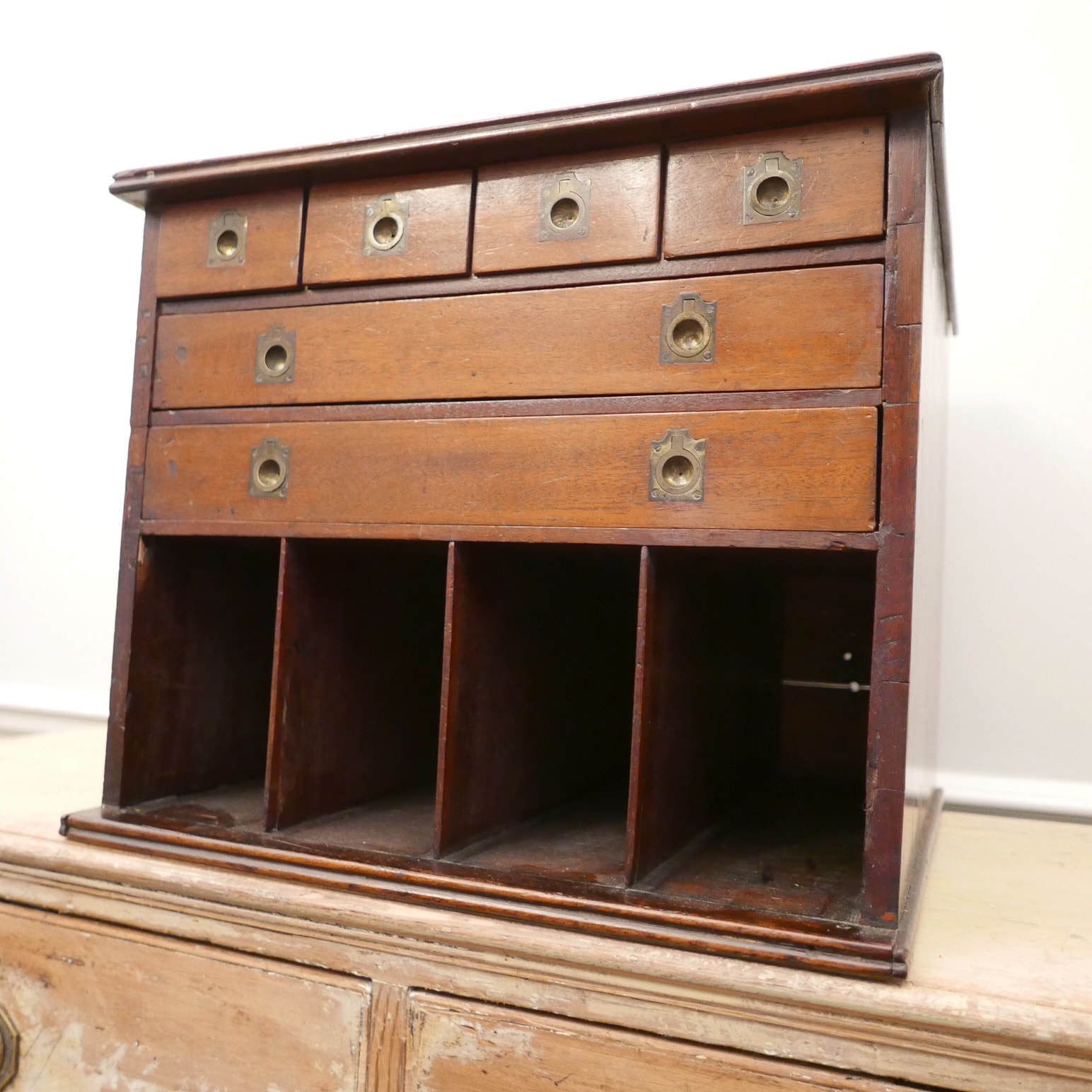 19th Century Mahogany Table Top Office Filing Chest photo 450.0