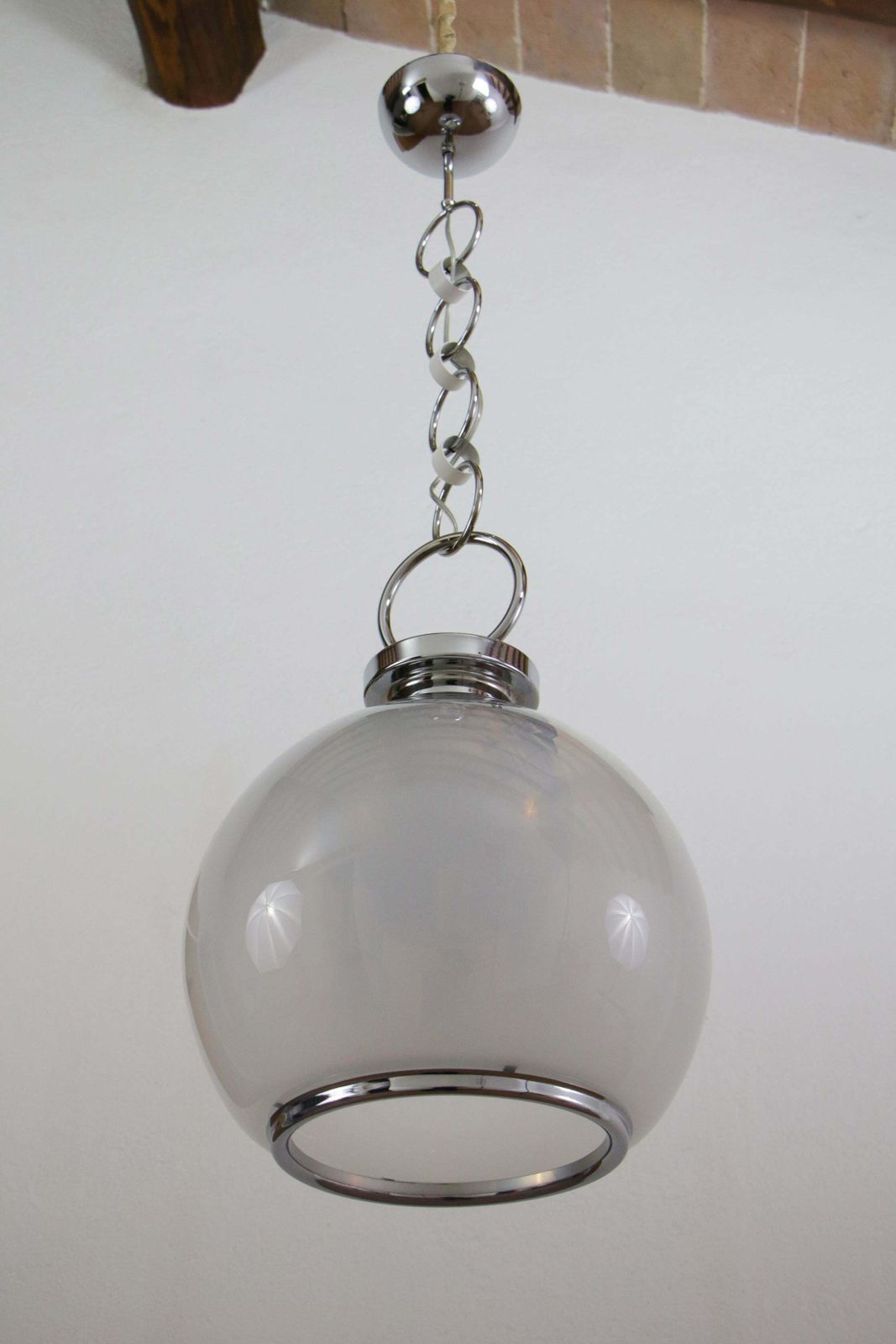 Italian Midcentury Space Age Pendant Lamp Designed By Carlo Nason For Mazzega photo 1600.0