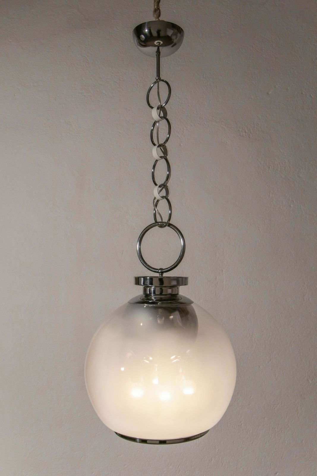 1600.0 Italian Midcentury Space Age Pendant Lamp Designed By Carlo Nason For Mazzega photo