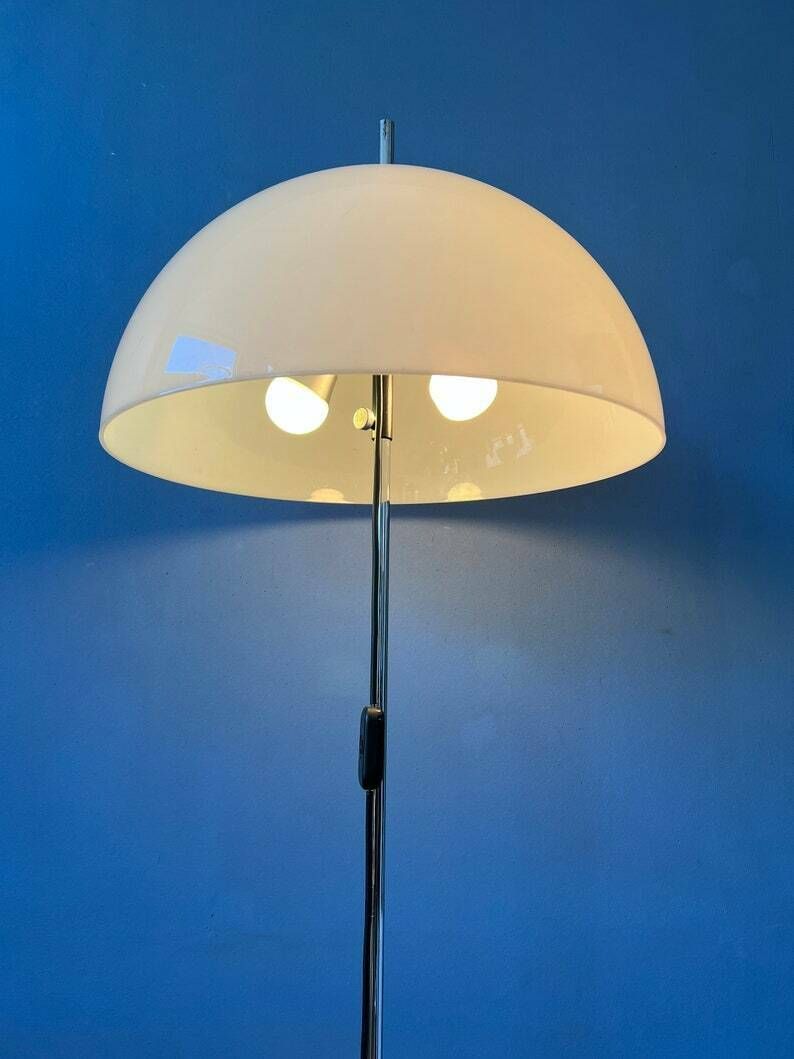 Vintage Dijkstra Mushroom Floor Lamp With White Acrylic Glass Shade photo Lighting