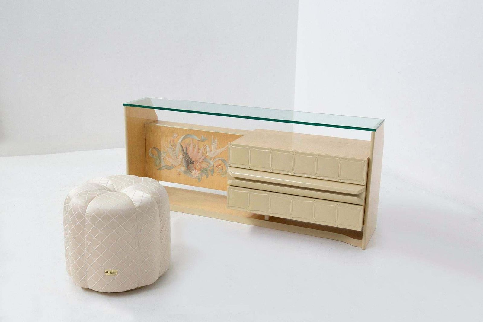 Italian Chest Of Drawers By Giovanni Gariboldi In Inlaid Wood And Glass photo 8002.0