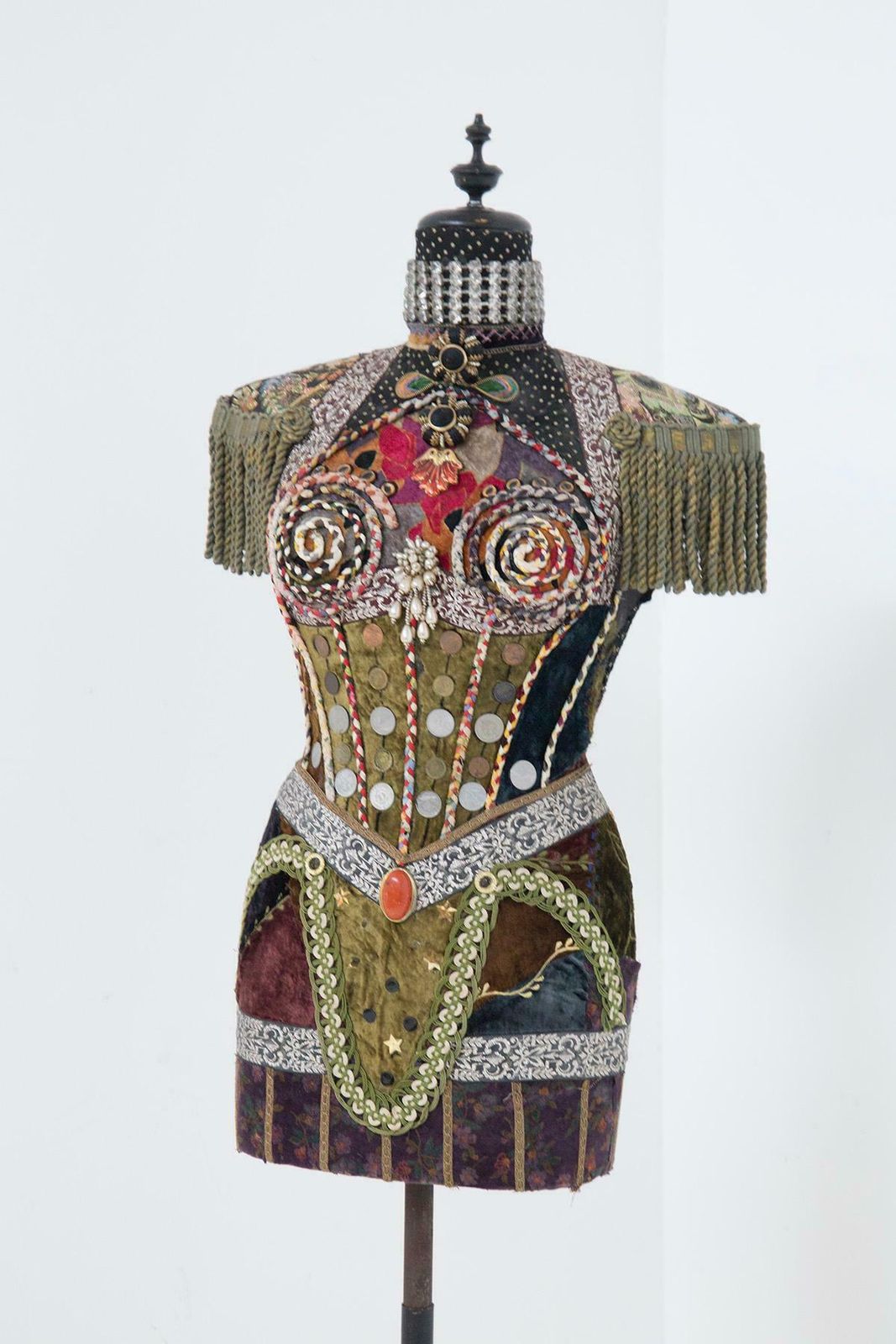 Susanna Hardage Mannequin With Textile Assemblage, Coins And Costume Jewellery photo furniture