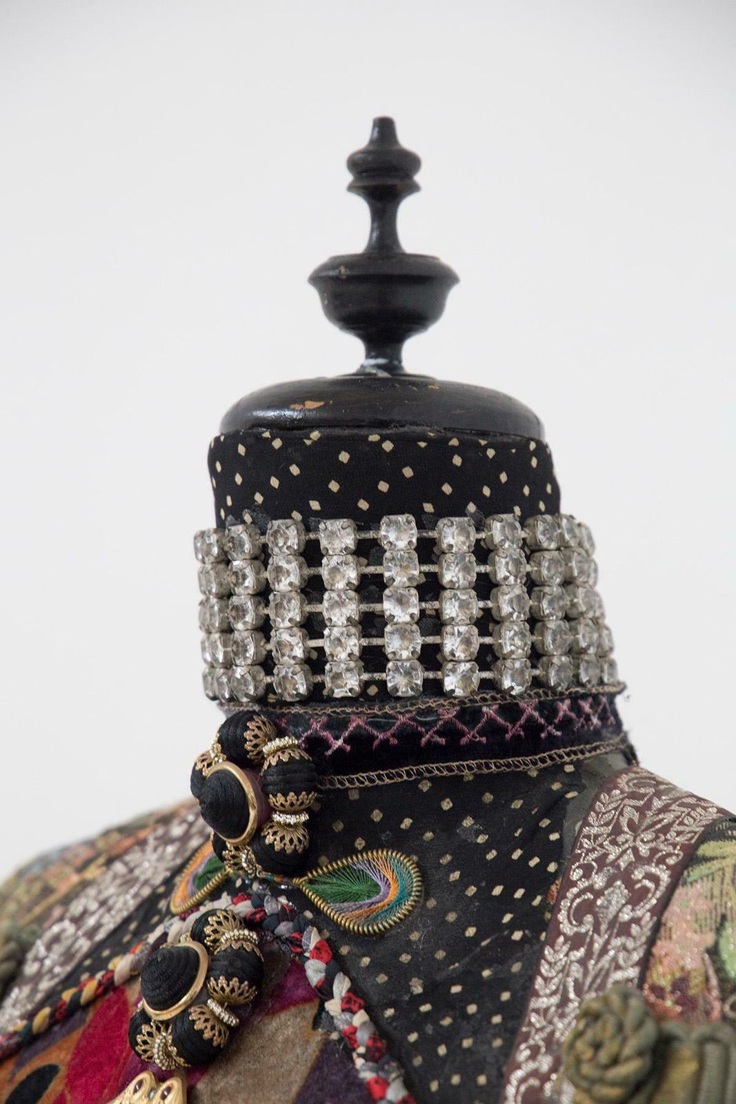 Susanna Hardage Mannequin With Textile Assemblage, Coins And Costume Jewellery photo vintage