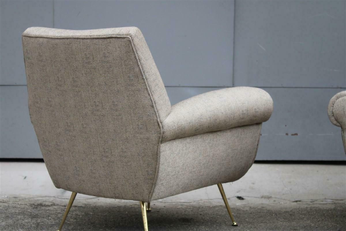photo vinterior Pair Mid Century Italian Design Armchairs Gigi Radice For Minotti 1950s