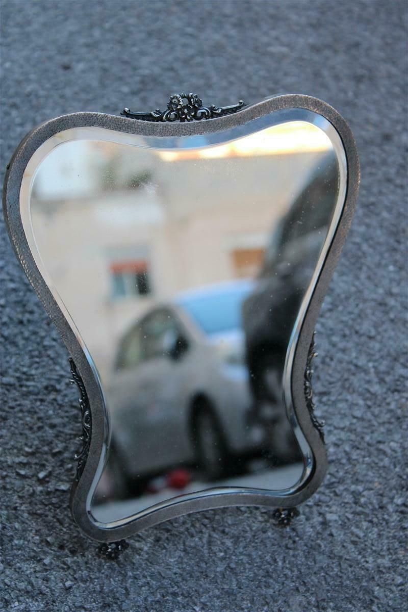 Italy 1950 Silver Mirror For Women''S Dressing Table For Make Up And Earrings photo furniture