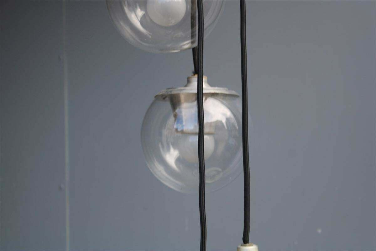 Gino Sarfatti Arteluce Ceiling Lamp 1965 Model 2095 Balls Glass Aluminium photo vinterior