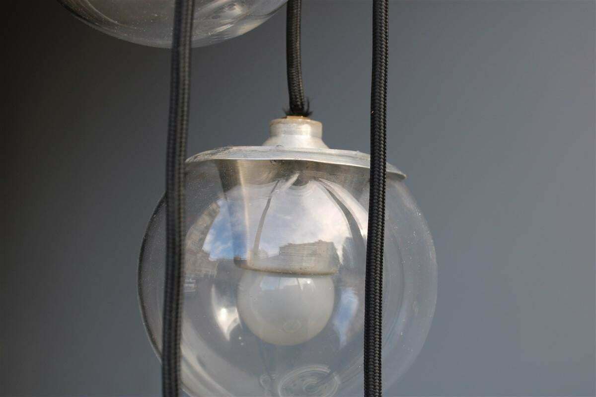 photo for sale Gino Sarfatti Arteluce Ceiling Lamp 1965 Model 2095 Balls Glass Aluminium