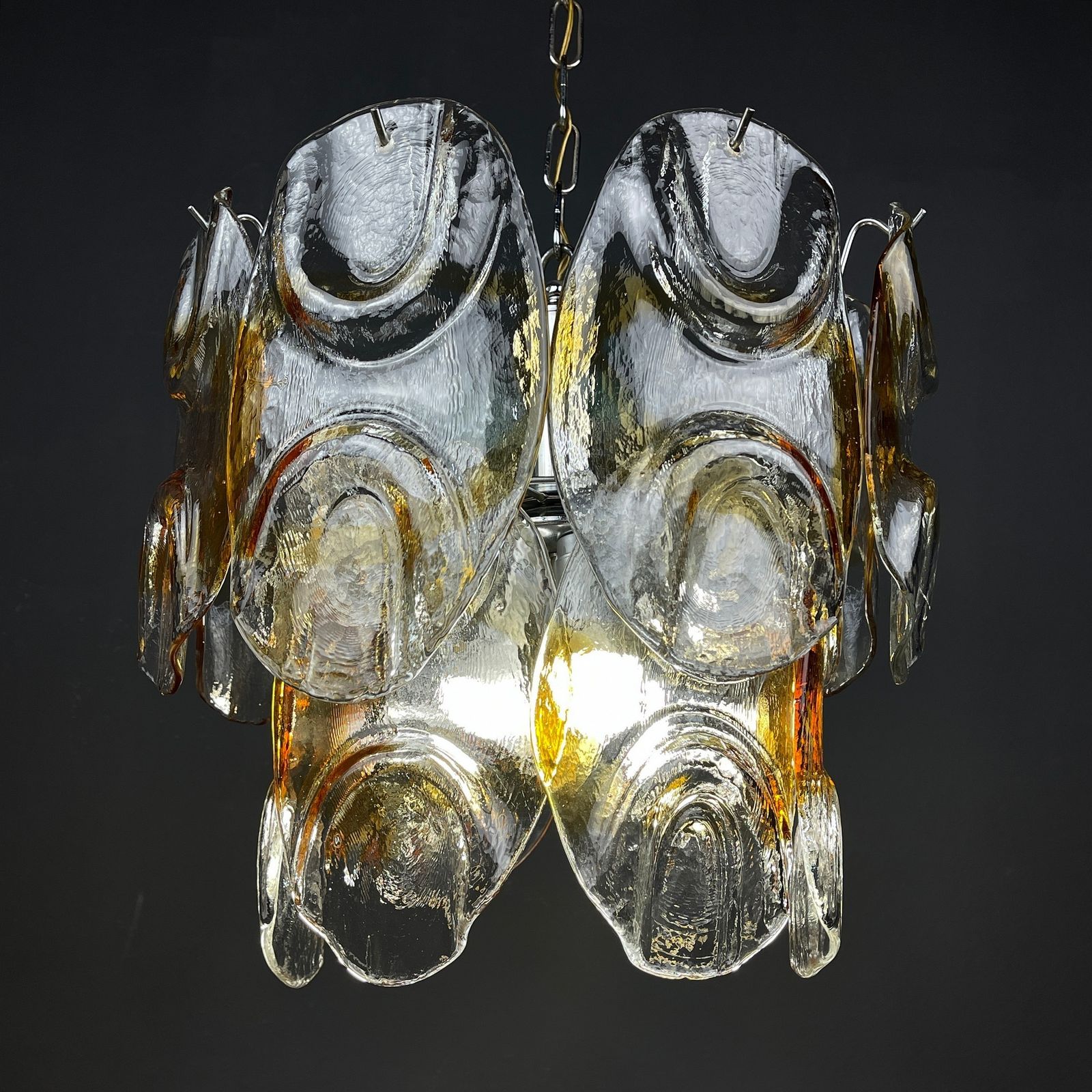 2200.0 Murano Chandelier By Mazzega Italy 1960s photo