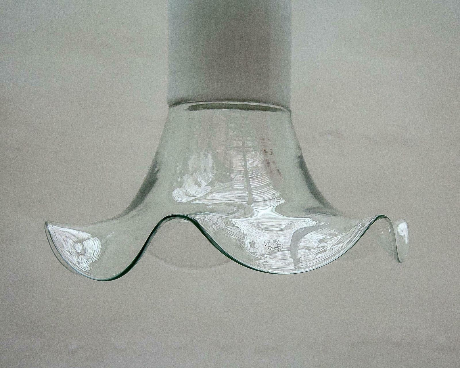 photo for sale Leucos Clear And Opal Chandelier By Roberto Pamio & Renato Toso, 1970s