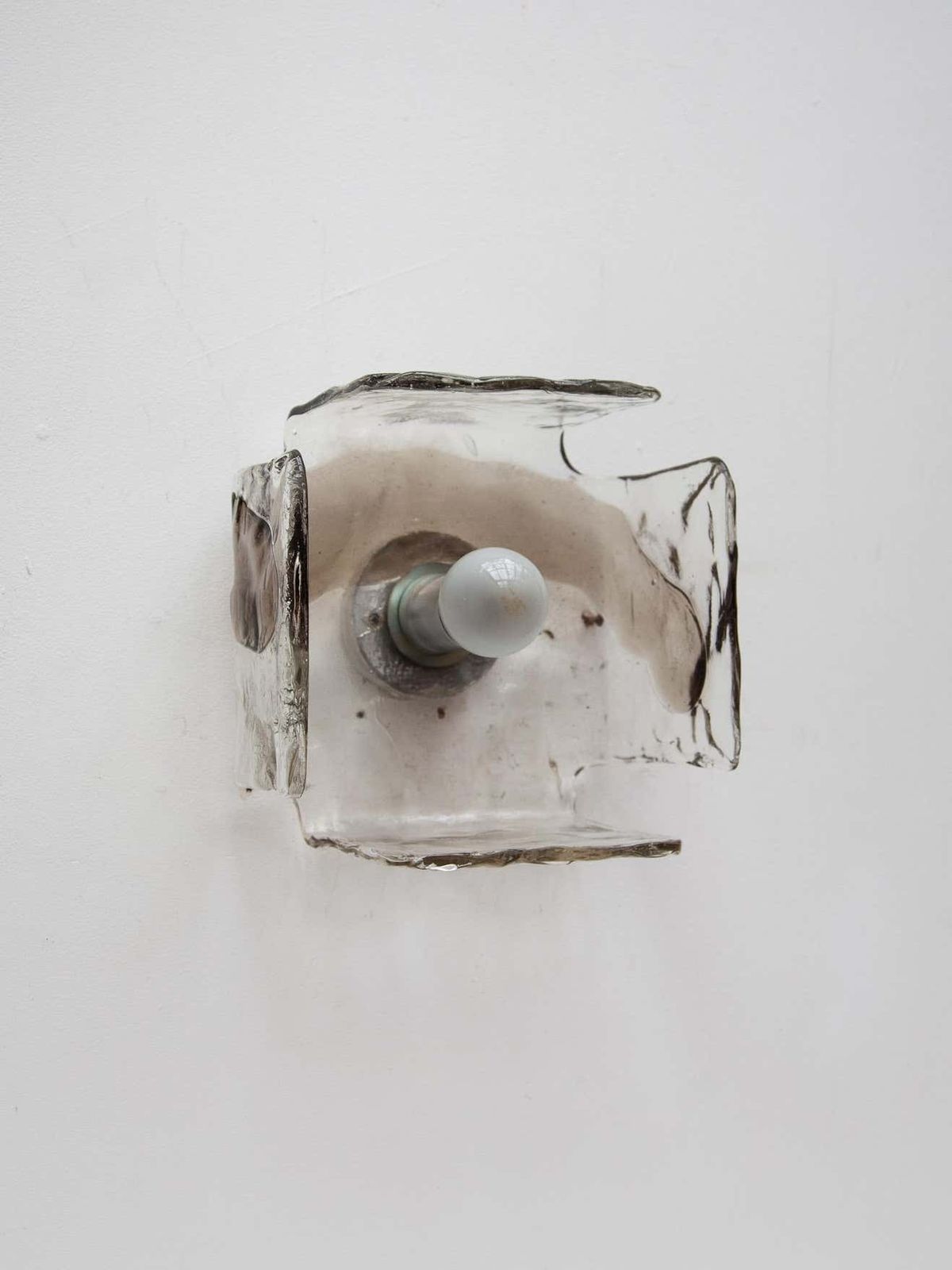 Set Of Eight Large Kalmar Sconces, Smoked Glass By J.T. Kalmar, 1970s photo Lighting