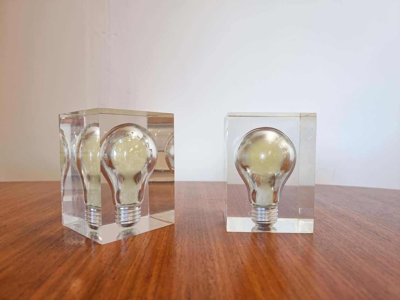 Pierre Giraudon, A Pair Of Lucite Sculptures "Neon", France Midcentury photo 1131.0