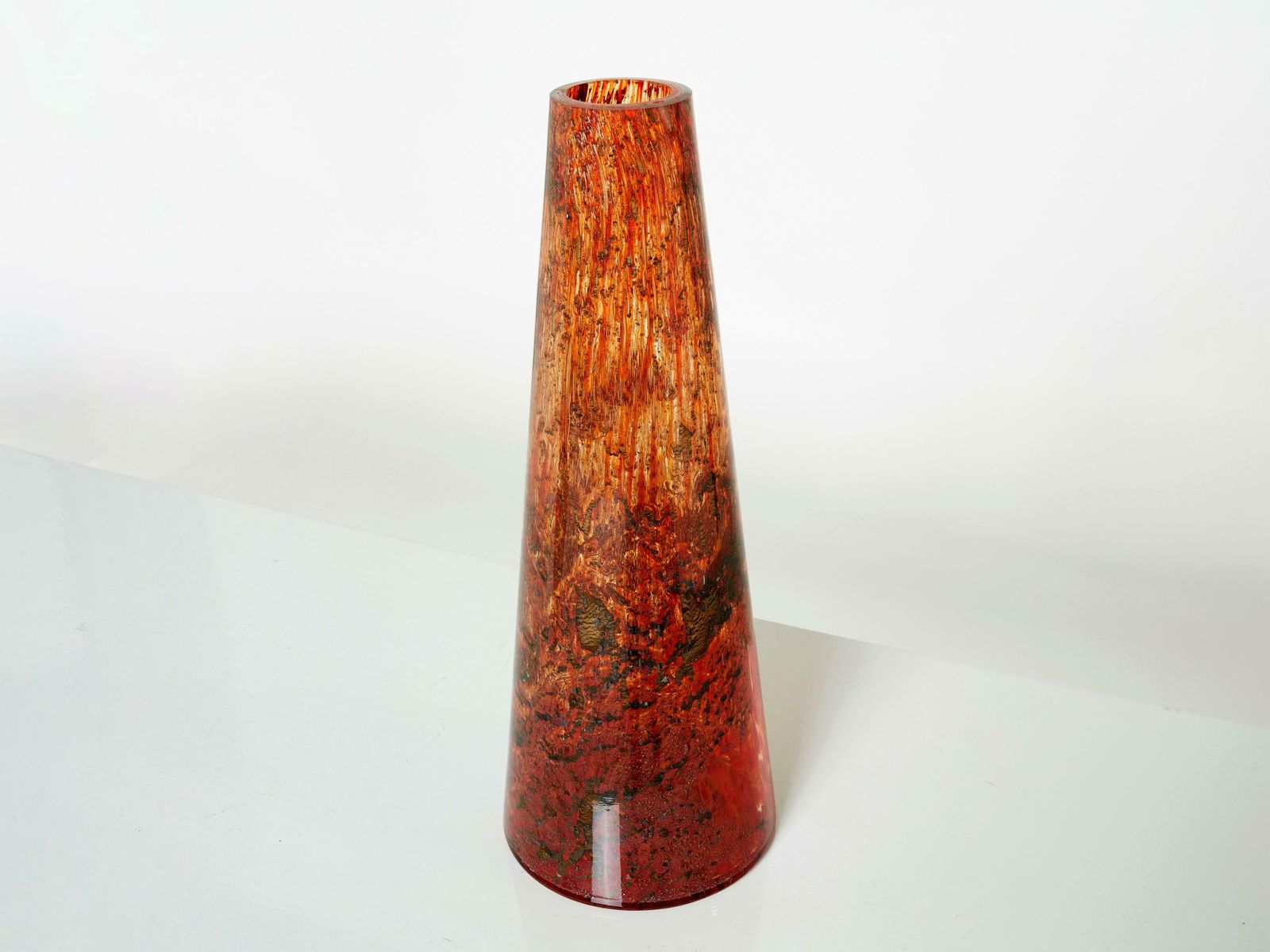 Grand vase en verre de Murano à inclusions, 1970 photo furniture