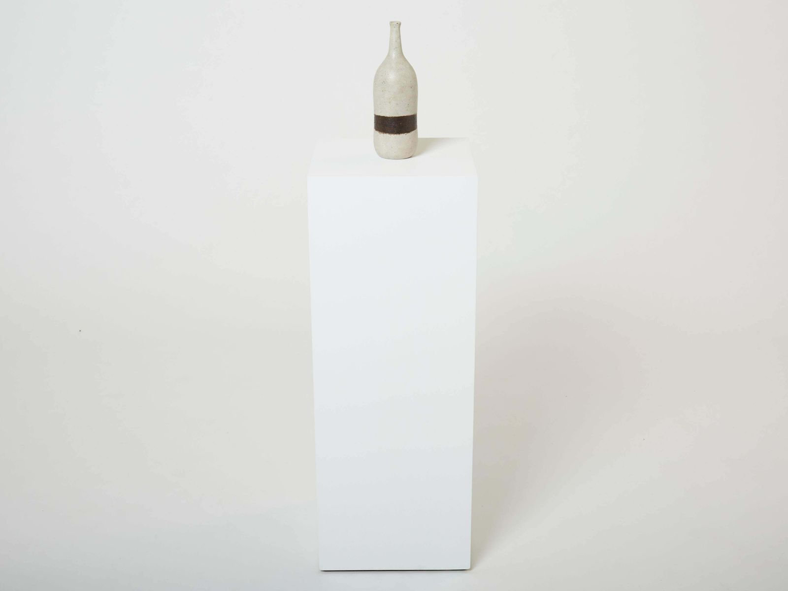 Vase en grès émaillé Bruno Gambone, greige brun, 1970 photo 3101.145