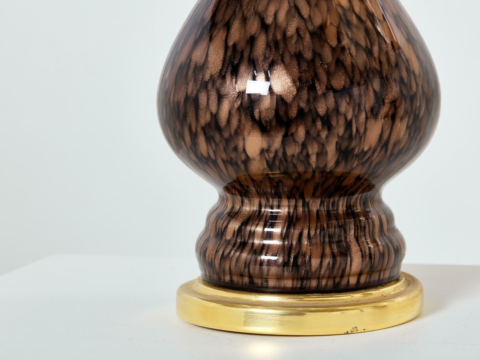 photo furniture Vincenzo Nason Avventurina Murano Glass Table Lamps 1960s