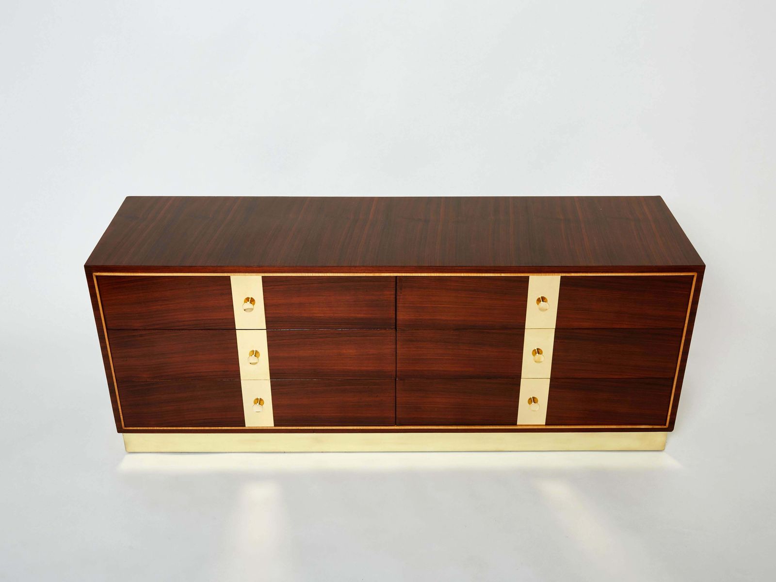 26591.4 Isa Bergamo Italian Rosewood And Brass Commode, 1950s photo