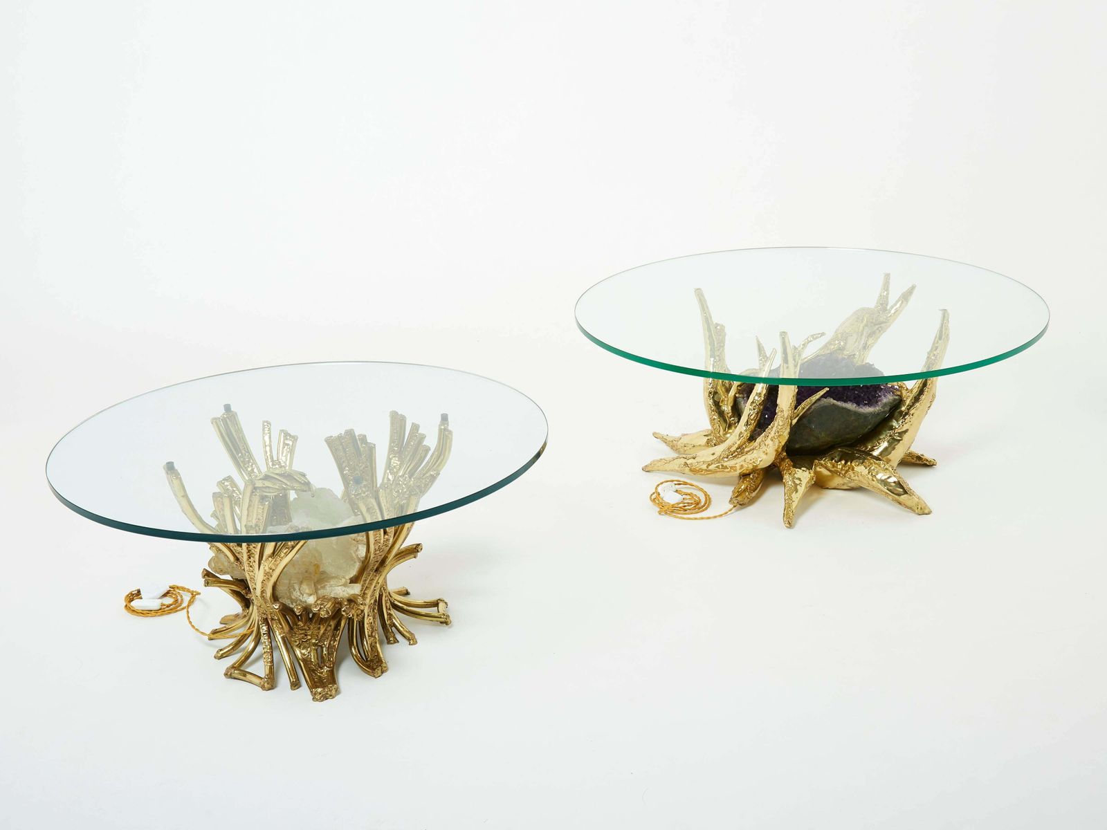 photo vinterior Sculpture de table en bronze et améthyste signée Richard Faure, années 1970