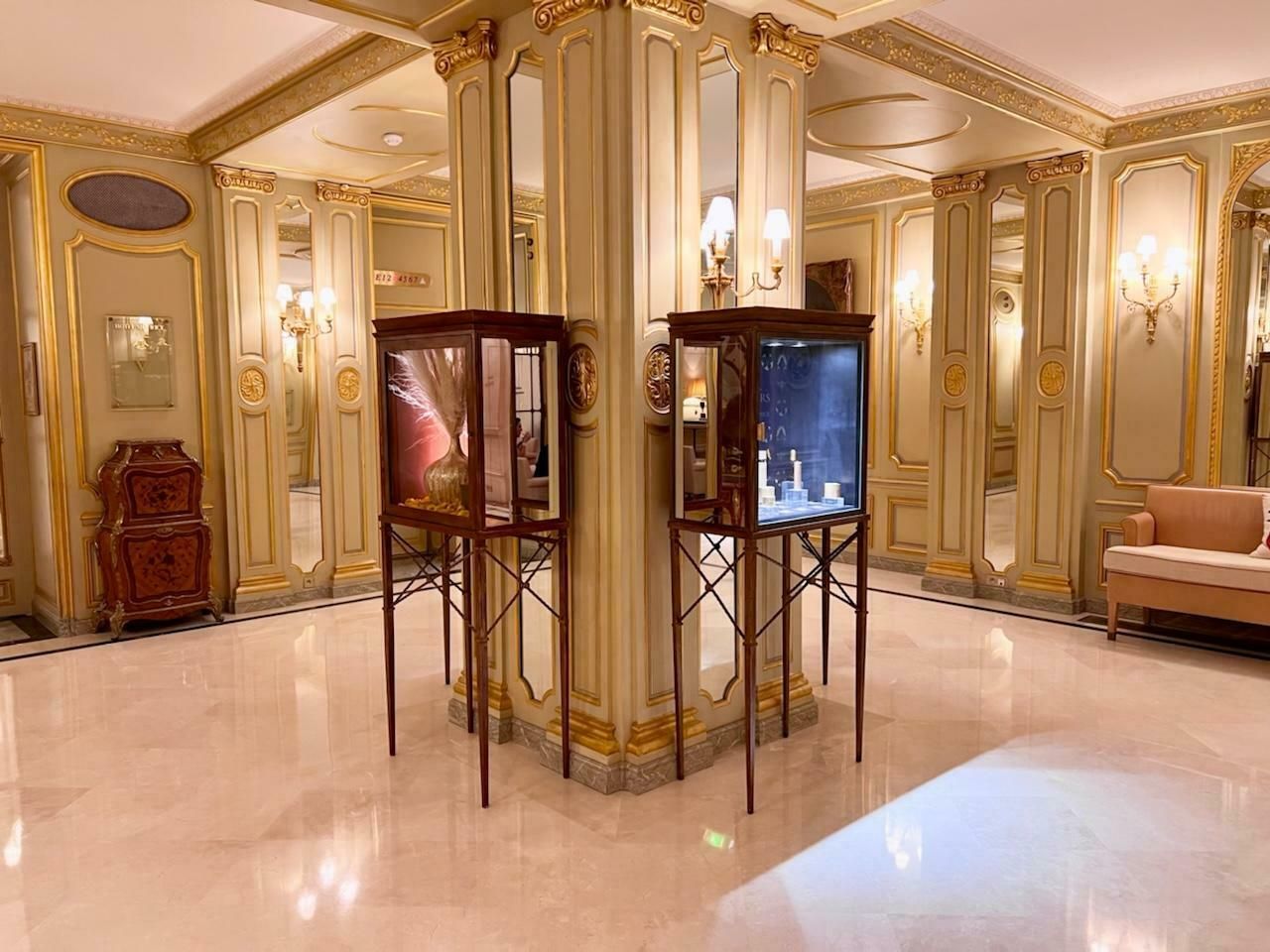 French Gilded Iron Mirrored And Brass Bar Cabinet Vitrine 1920s photo vintage