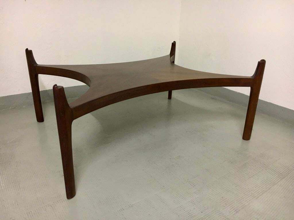 Sven Ellekaer Teak And Glass Coffee Table For Christian Linneberg, Denmark photo vinterior