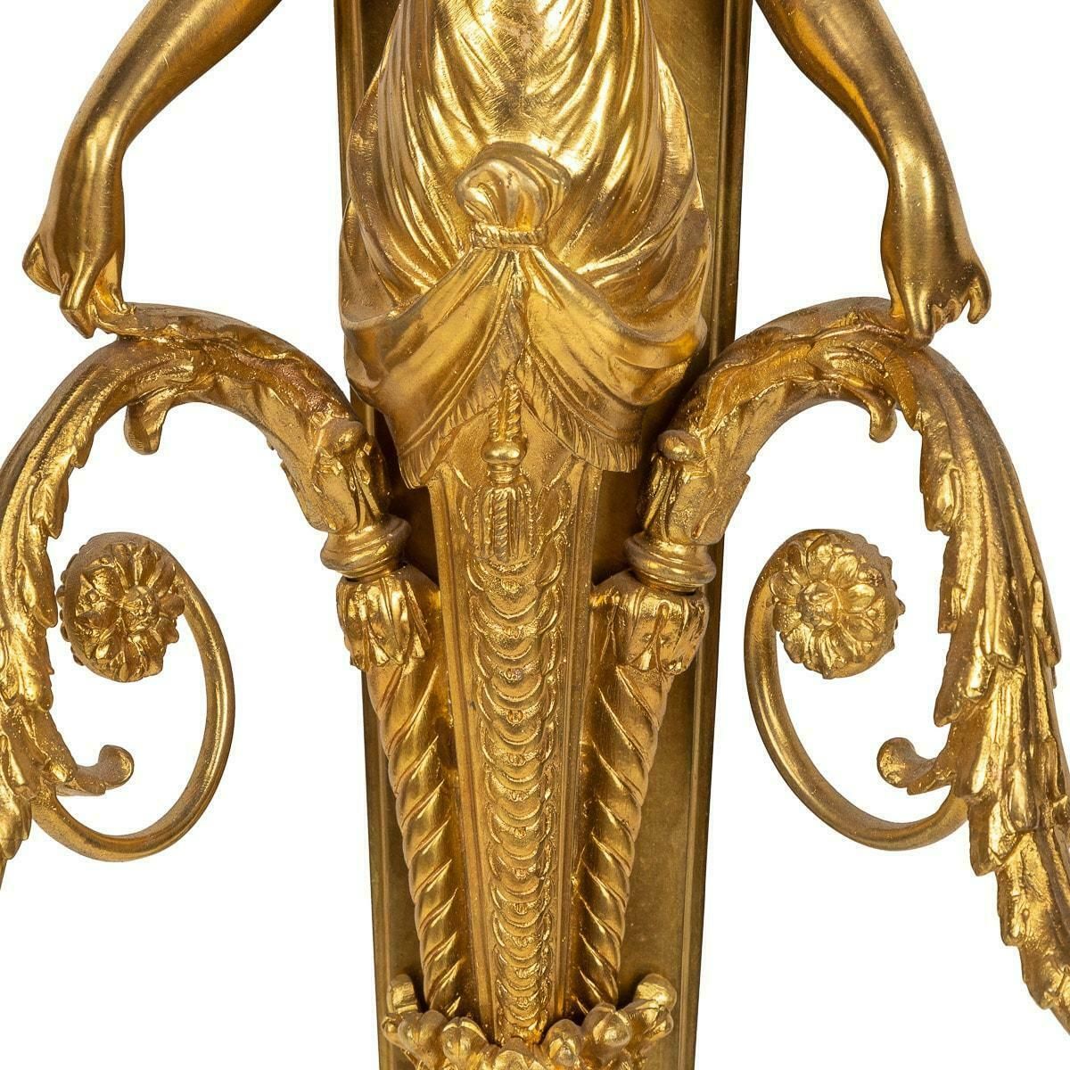 19th Century French Neoclassical Style Pair Of Ormolu Gilt D'appliques, C.1870 photo 3695.0