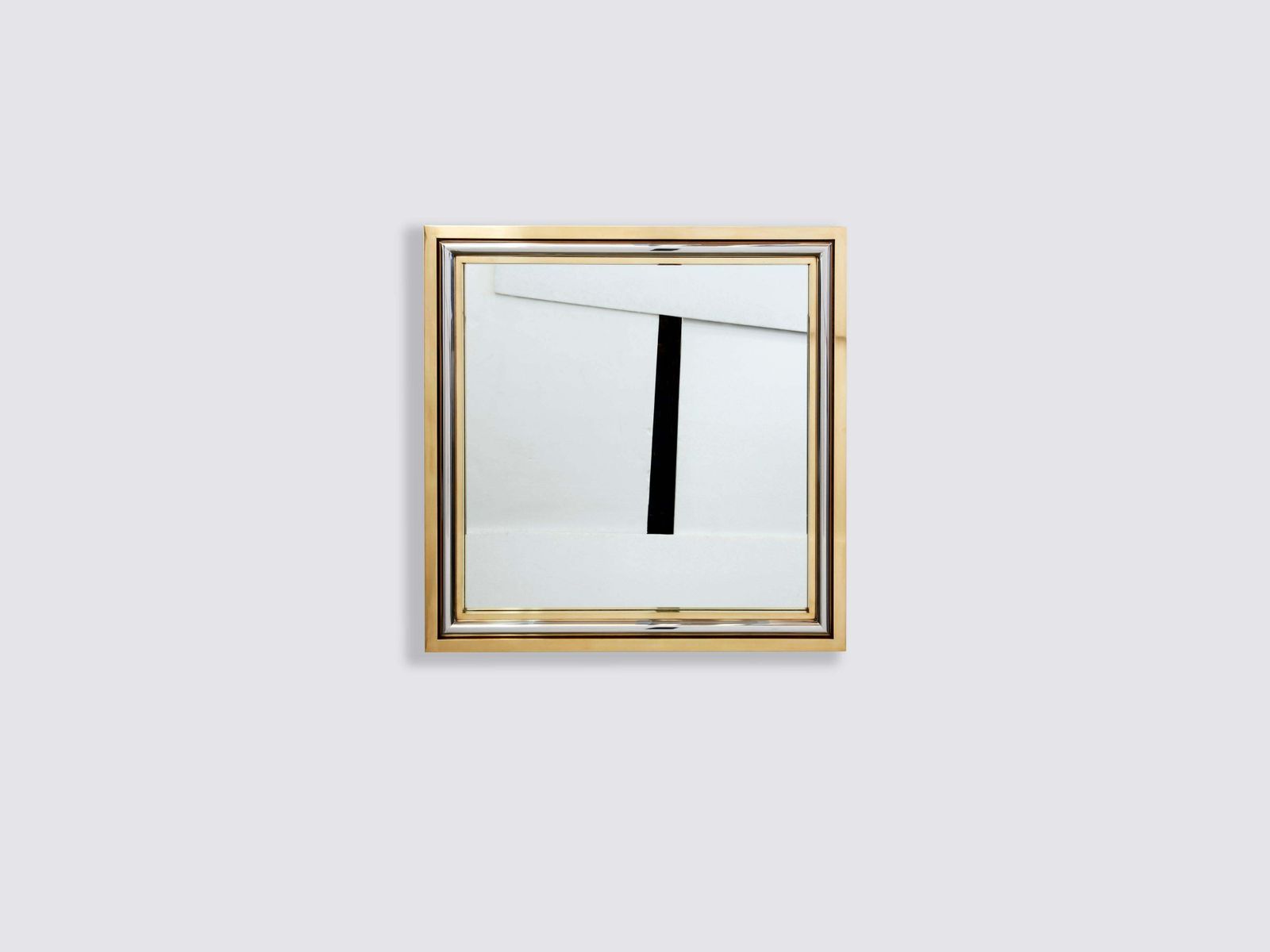 Home Decor Romeo Rega For Metalarte Large Brass Chrome Square Mirror 1970s photo