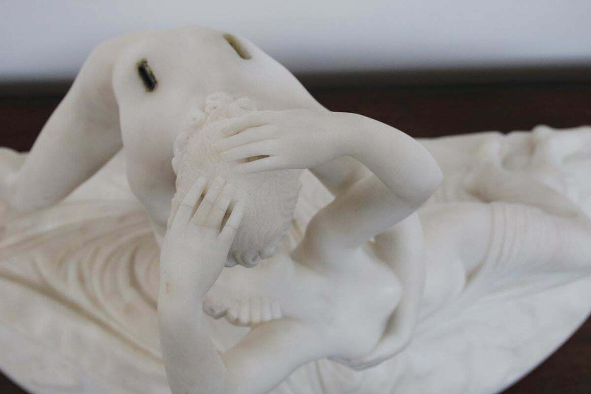 Sculpture Of Psyche Revived By Cupid''S Kiss photo vintage