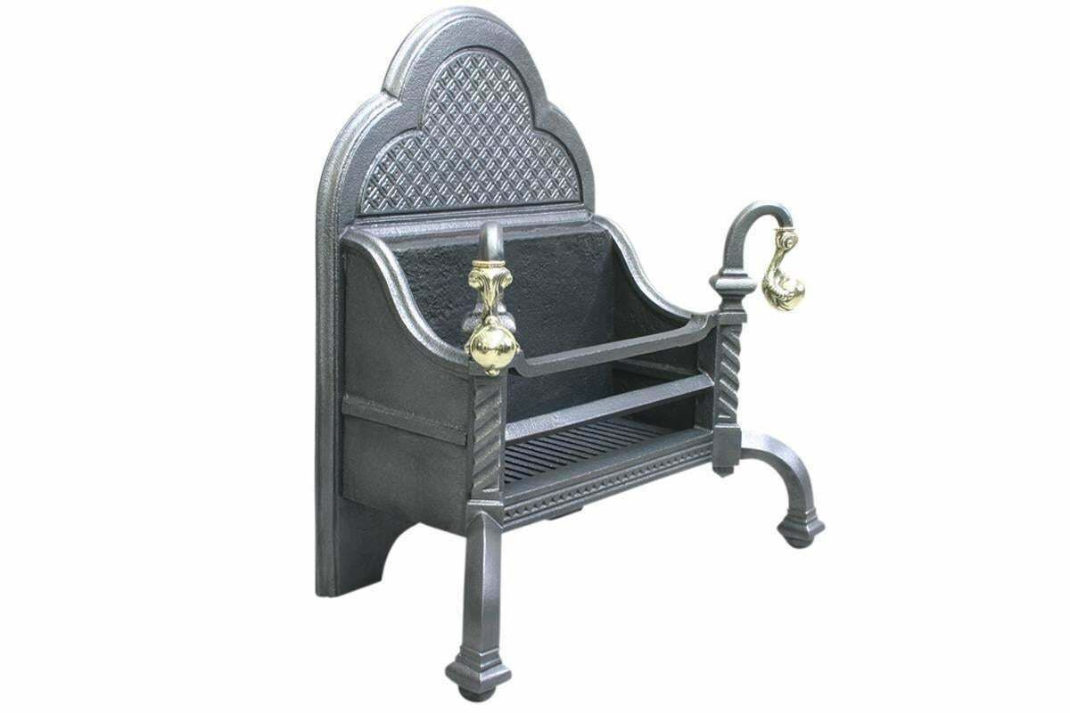 Reclaimed 19th Century Cast Iron Fire Basket photo furniture