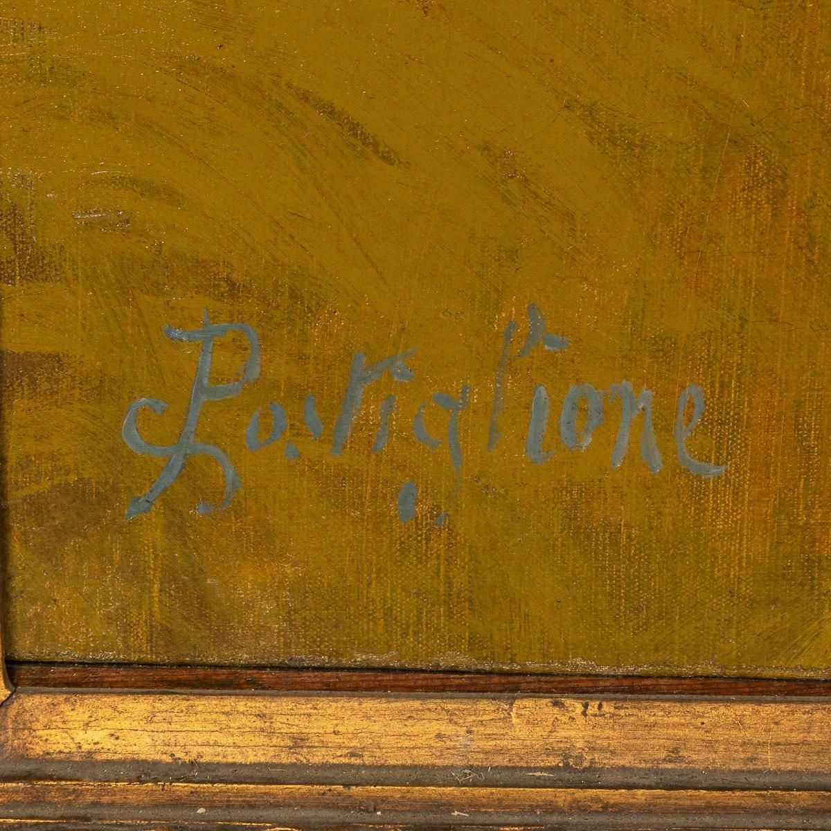 photo vintage Painting Of A Young Lady Signed Salvatore Postiglione, Italy, (1812 1881)